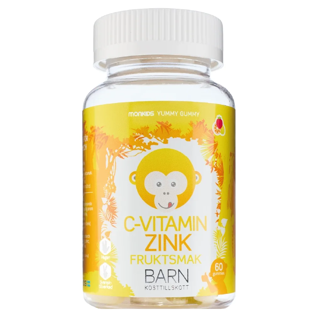 Monkids C-vitamin + Zink Fruktsmak 60 st - C-vitaminer för barn