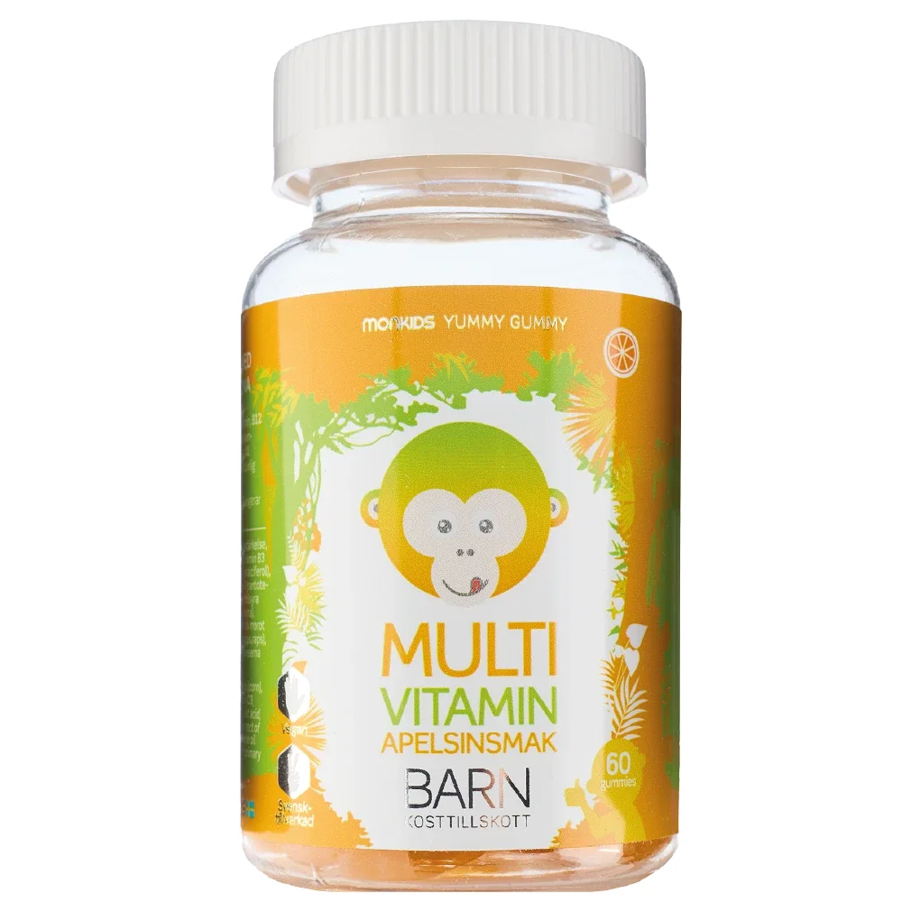 Monkids Multivitamin Barn Apelsin 60 st - Multivitaminer för barn