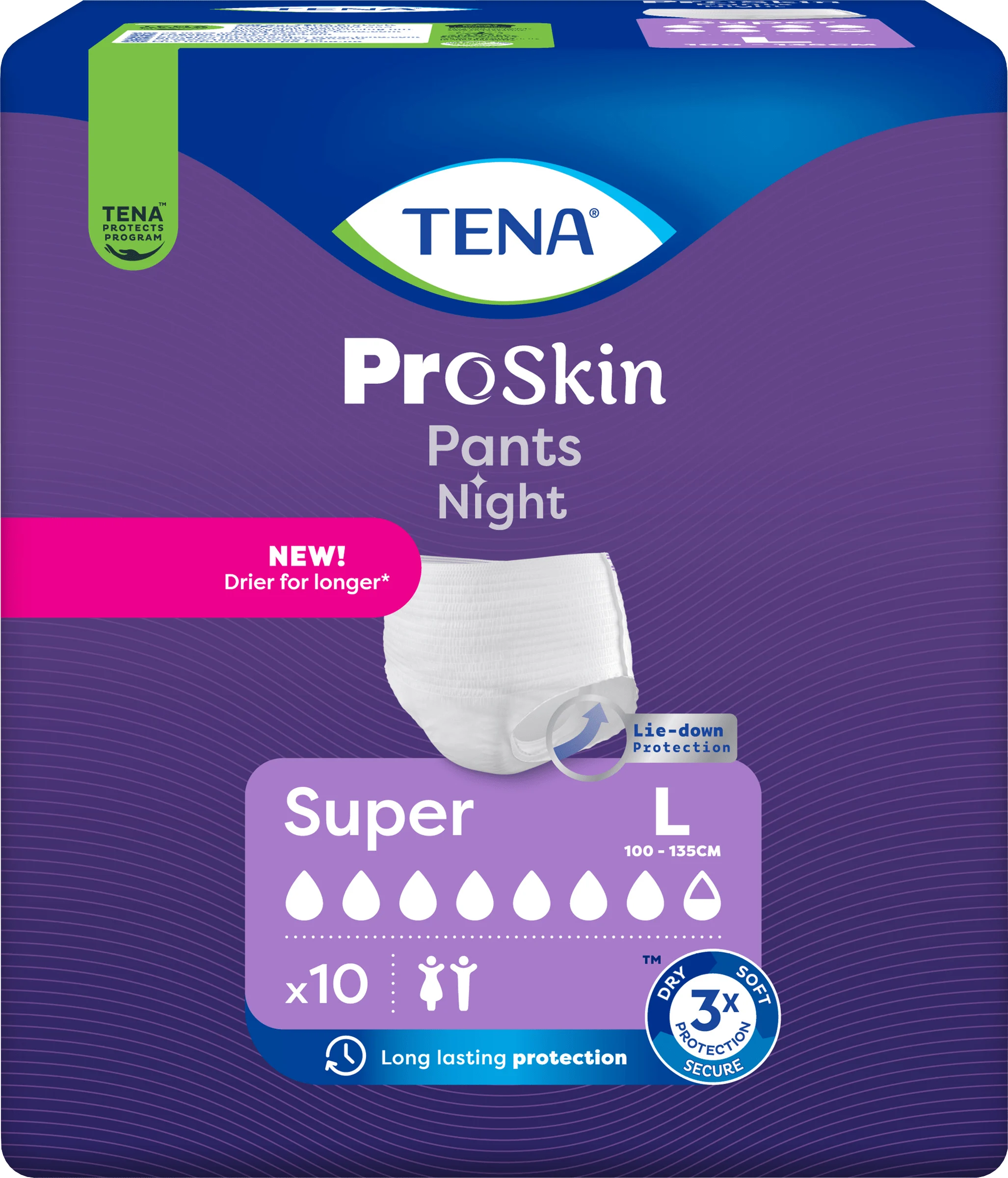 TENA Pants Night Super Large 10-pack - Inkontinensskydd för män