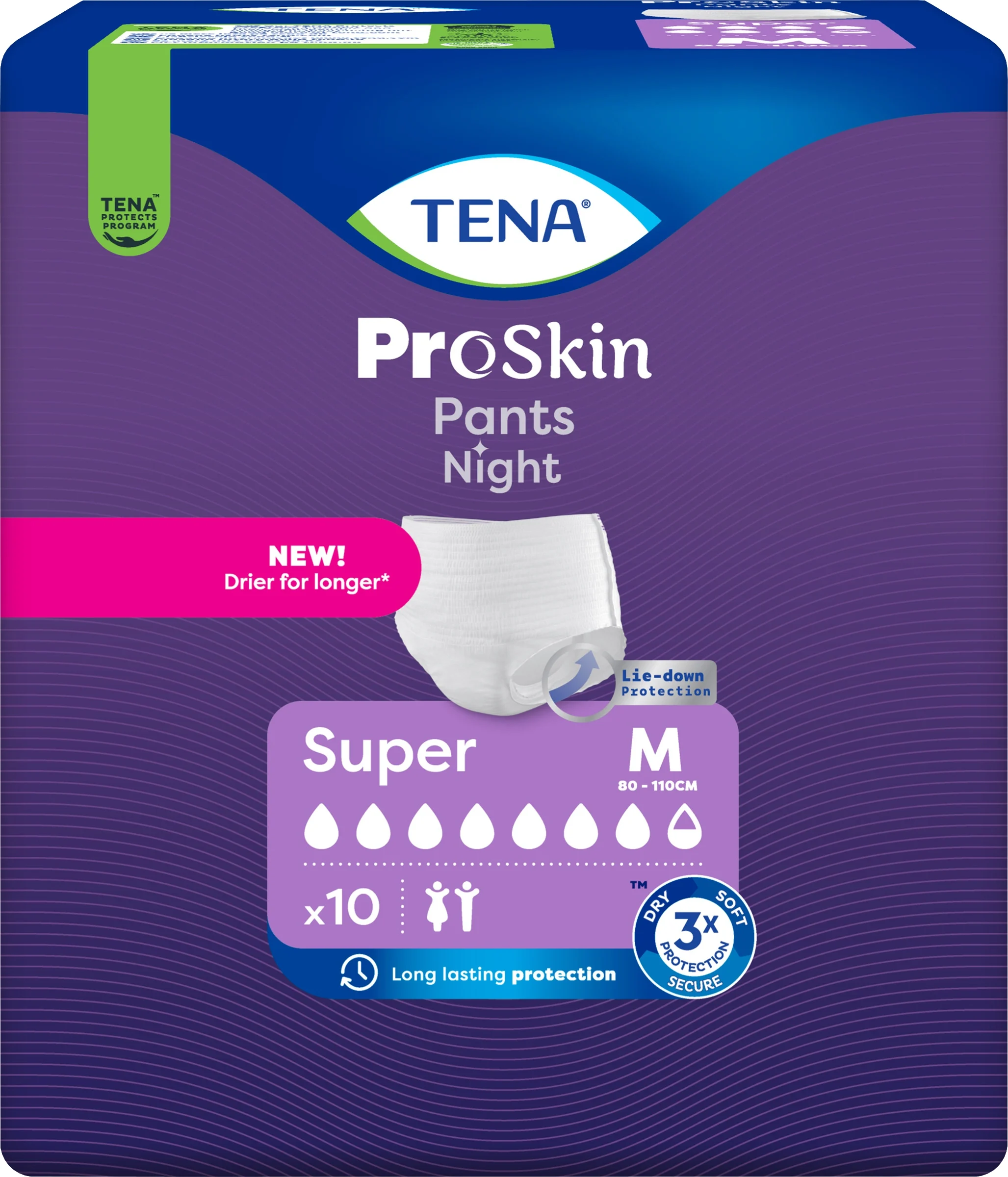 TENA Pants Night Super Medium 10-pack - Inkontinensskydd för kvinnor