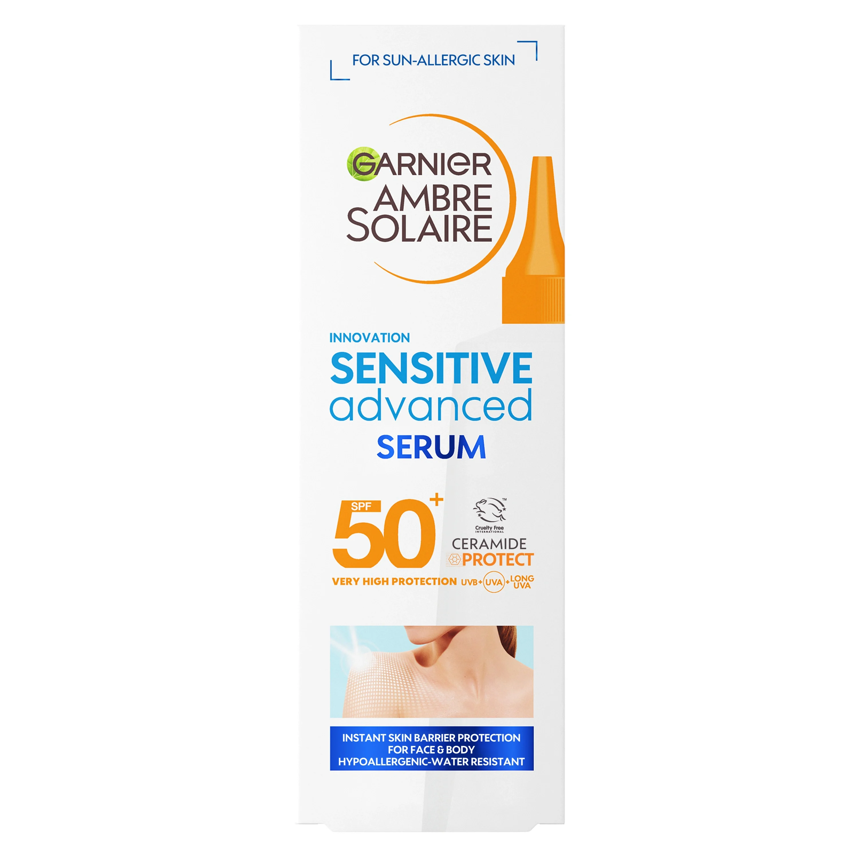 Garnier Ambre Solaire Sensitive Advanced Body Serum SPF50+ 125 ml - Solskydd kropp