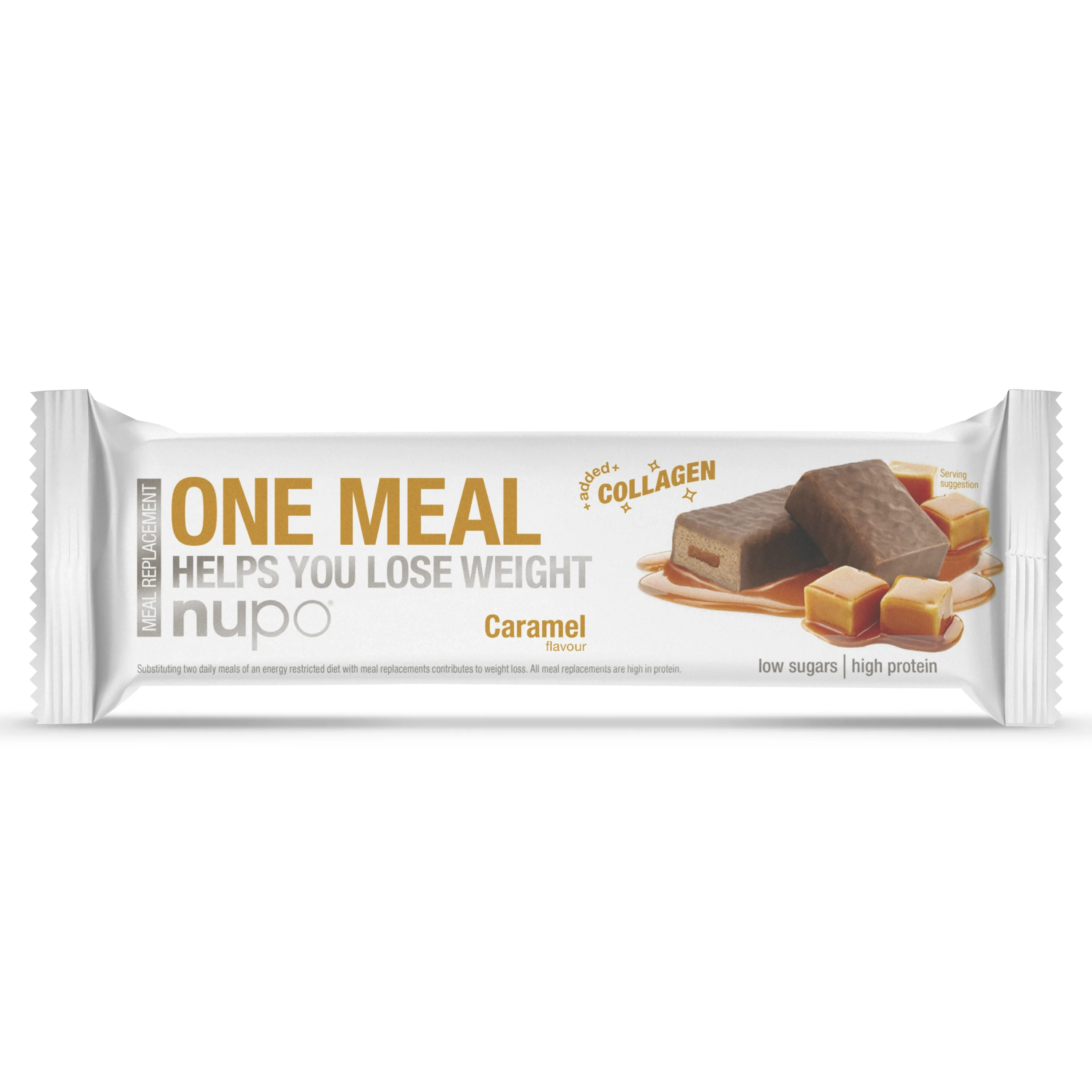 Nupo One Meal Collagen Bar Caramel 60 g - Måltidsersättning