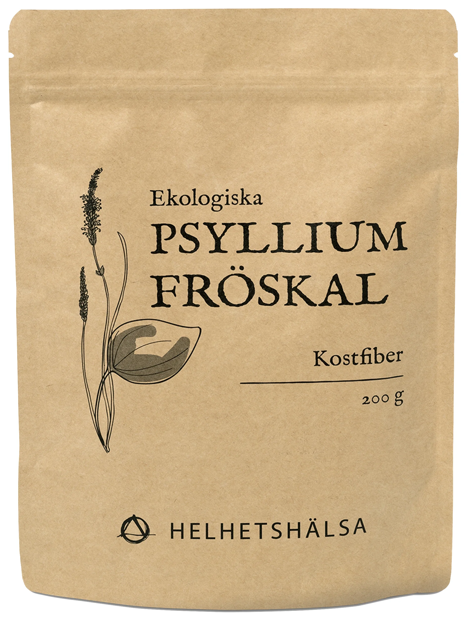 Helhetshälsa Psylliumfröskal 200 g - Kosttillskott för mage
