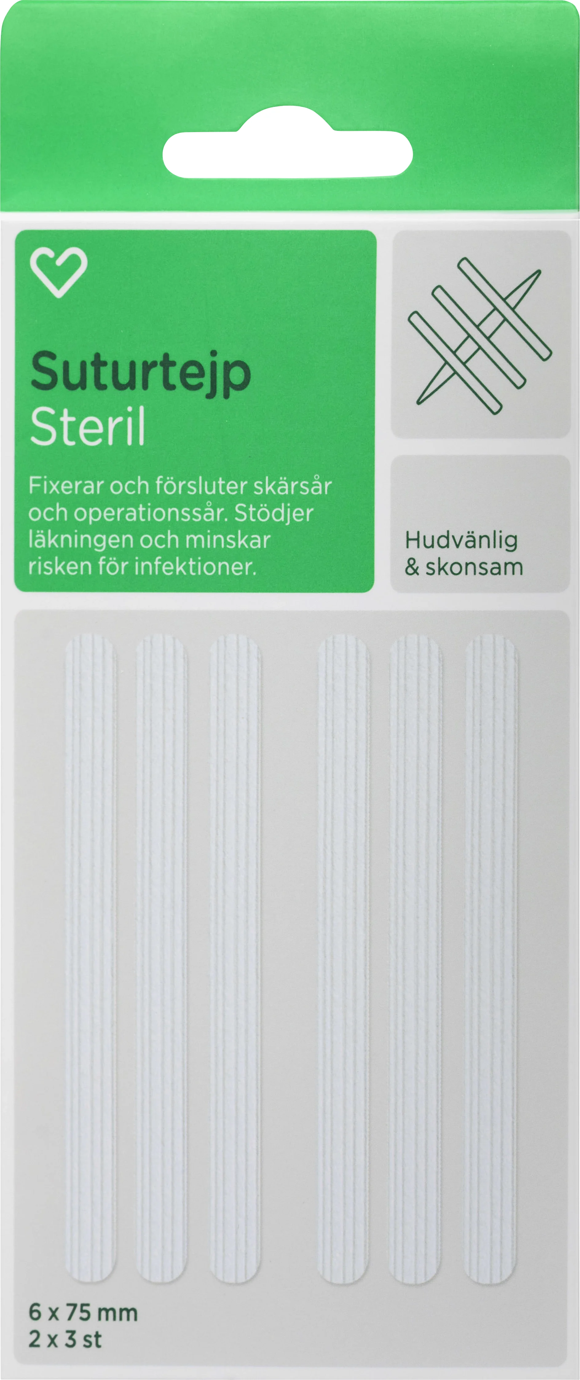 Hjärtats Suturtejp 6st - Suturtejp & sårtejp