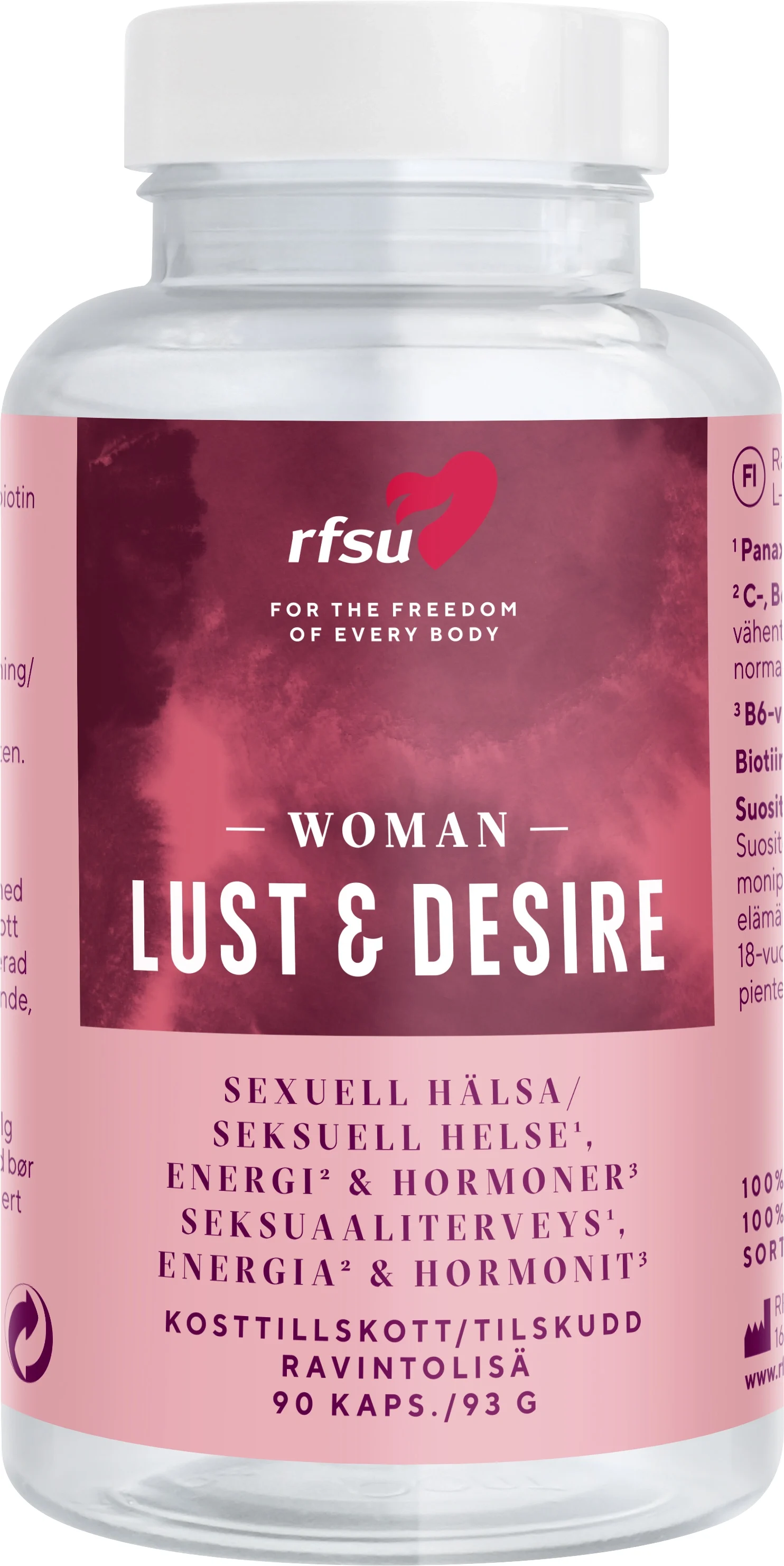 RFSU Lust & Desire Woman 90 kapslar - Kosttillskott för potens & lust