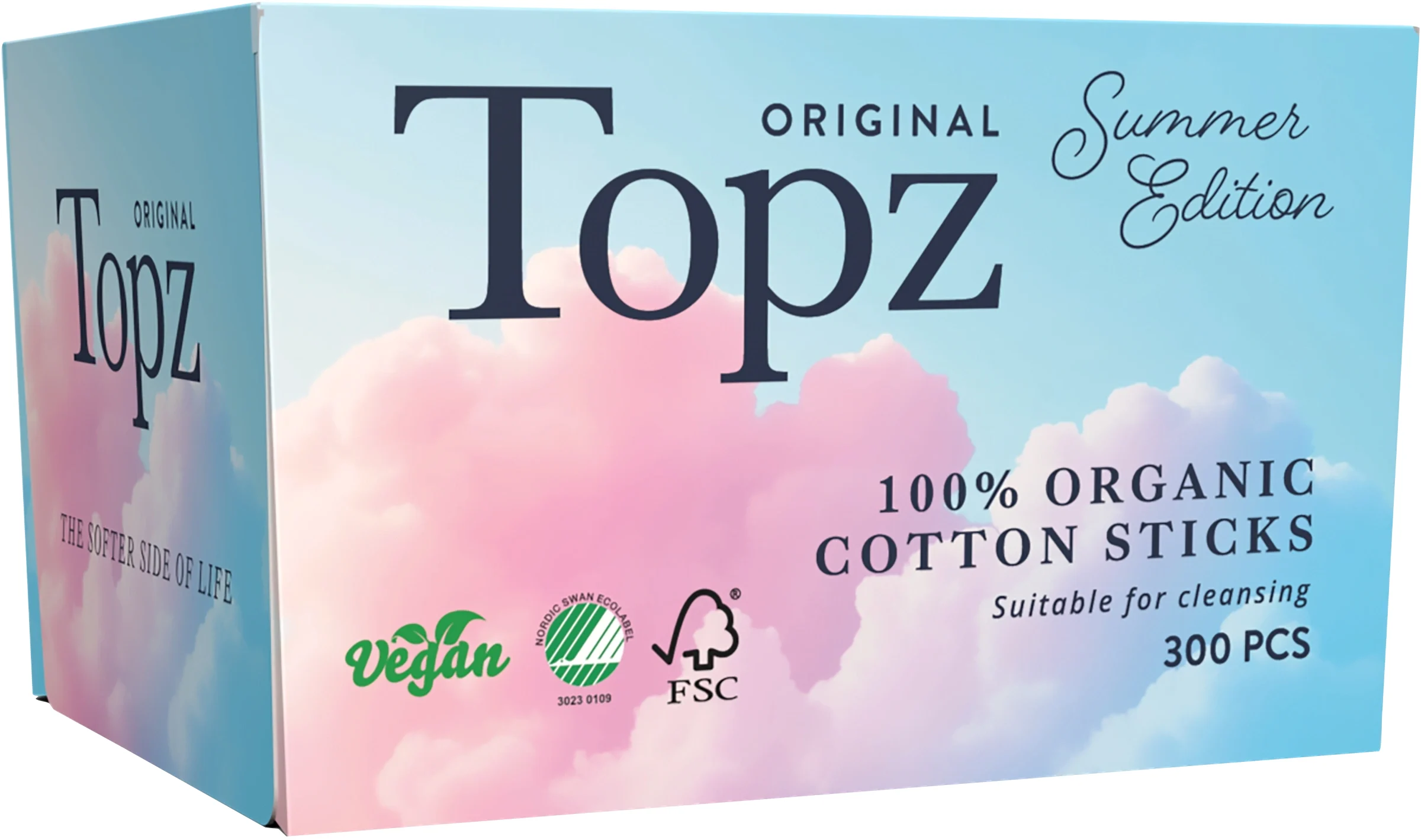Topz Premium Cotton Sticks 300 st - Bomullspinnar