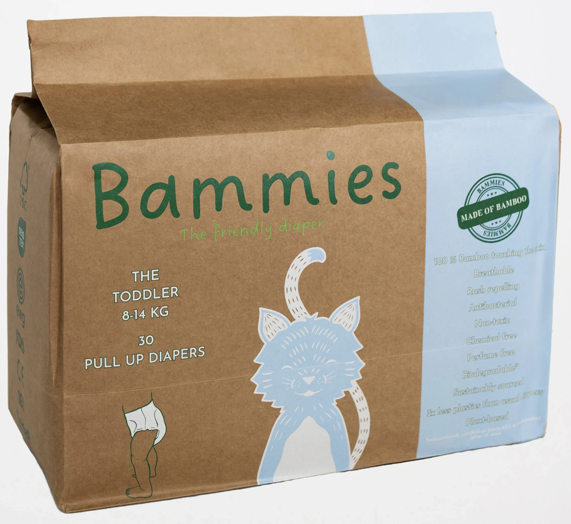 Bammies Bambublöjor Byxblöjor The Toddler 8-14 kg 30 st - Blöjor