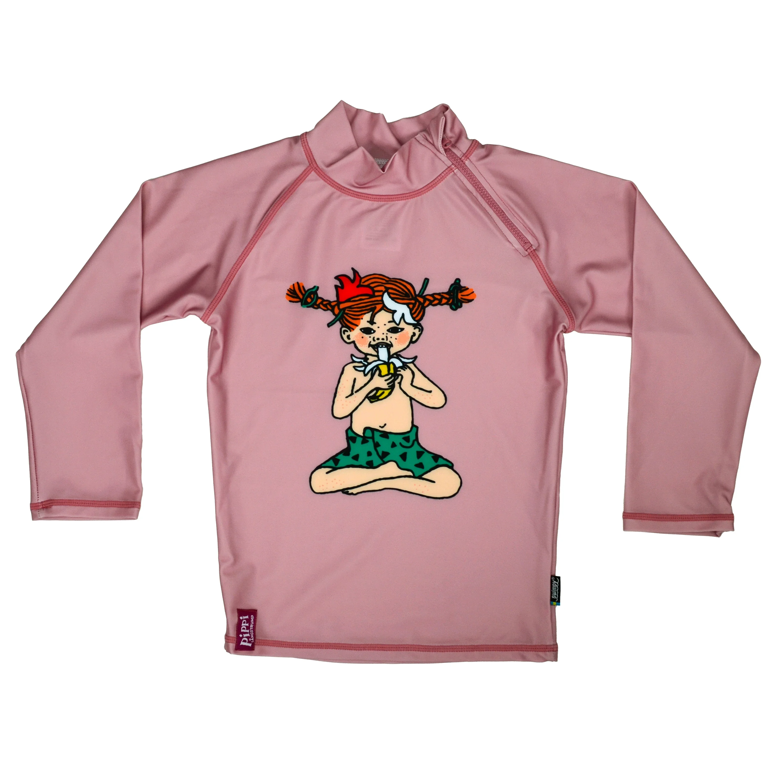 Swimpy UV-tröja Pippi Söderhavet Rosa 98-104 - Solkläder för barn