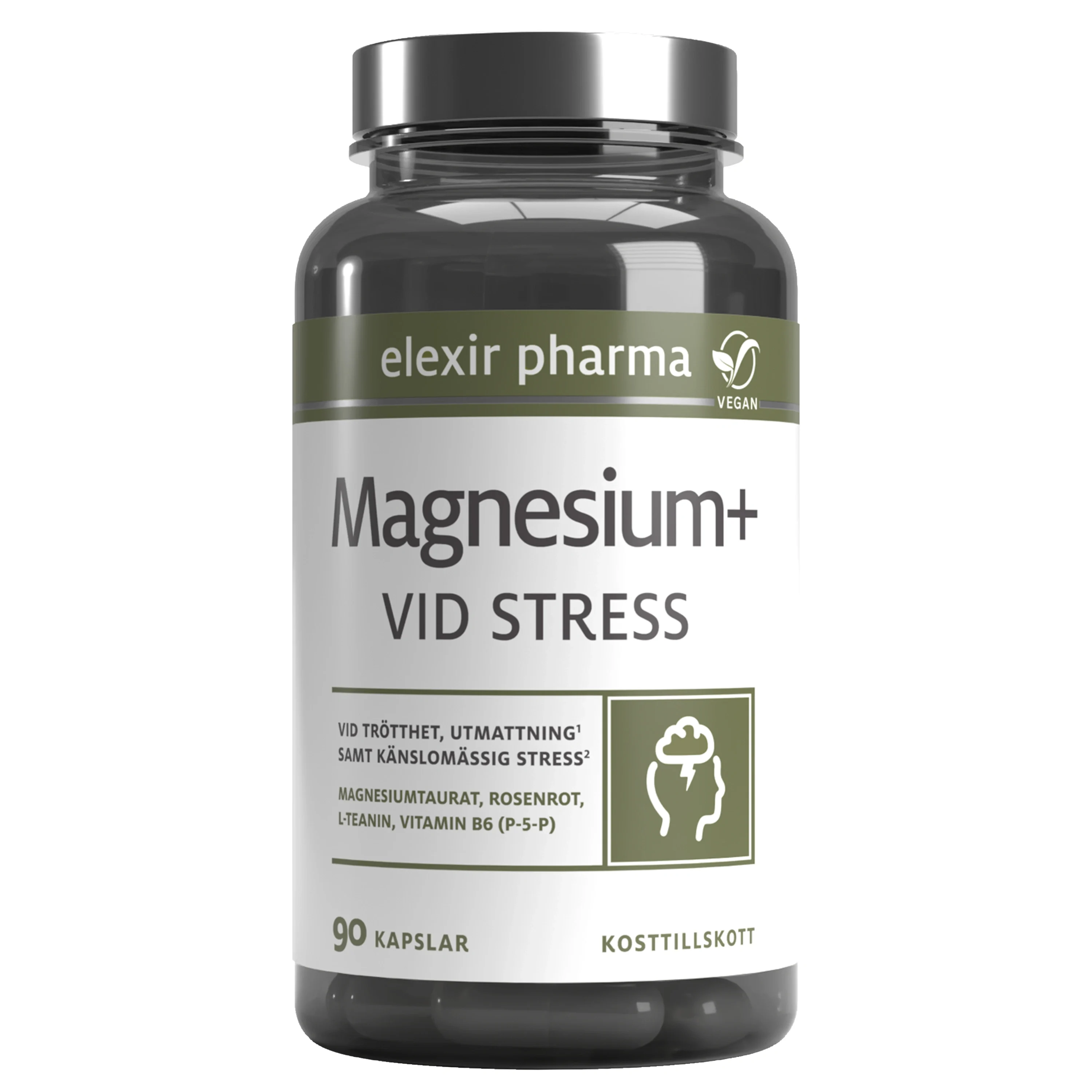 Elexir Magnesium+ Vid stresss 90 kapslar - Magnesium