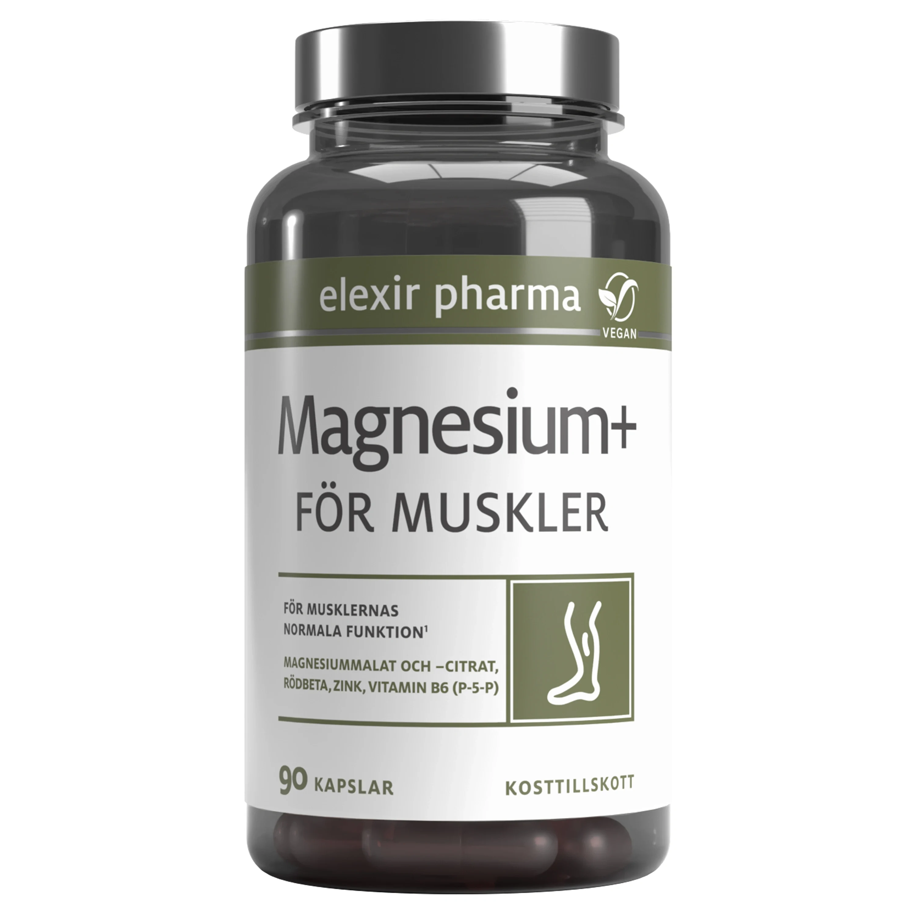 Elexir Magnesium+ För muskler 90 kapslar - Magnesium