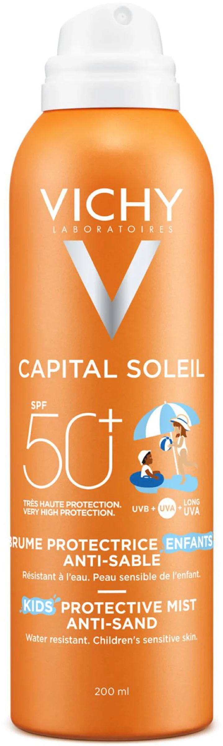 Vichy Capital Soleil Anti Sand Mist SPF50+ Kids 200 ml - Solkräm för barn