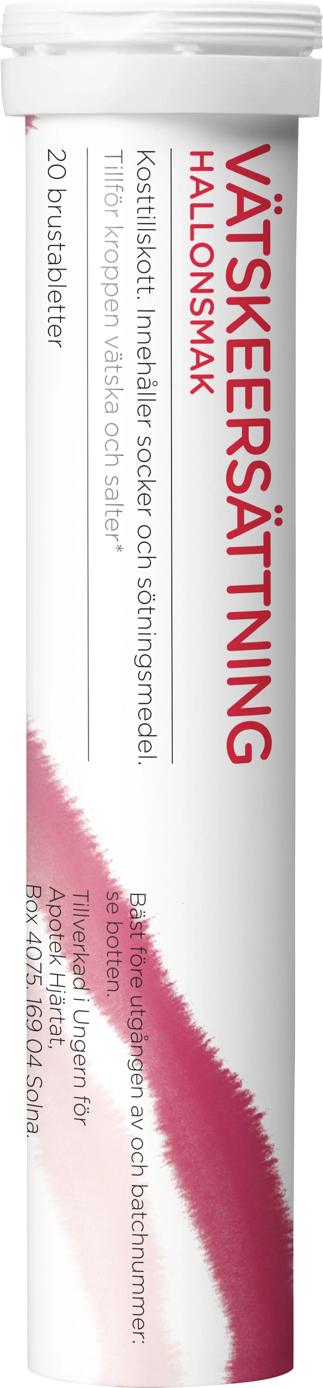 Hjärtats Vätskeersättning Hallon Brustablett 20 st - Vätskeersättning