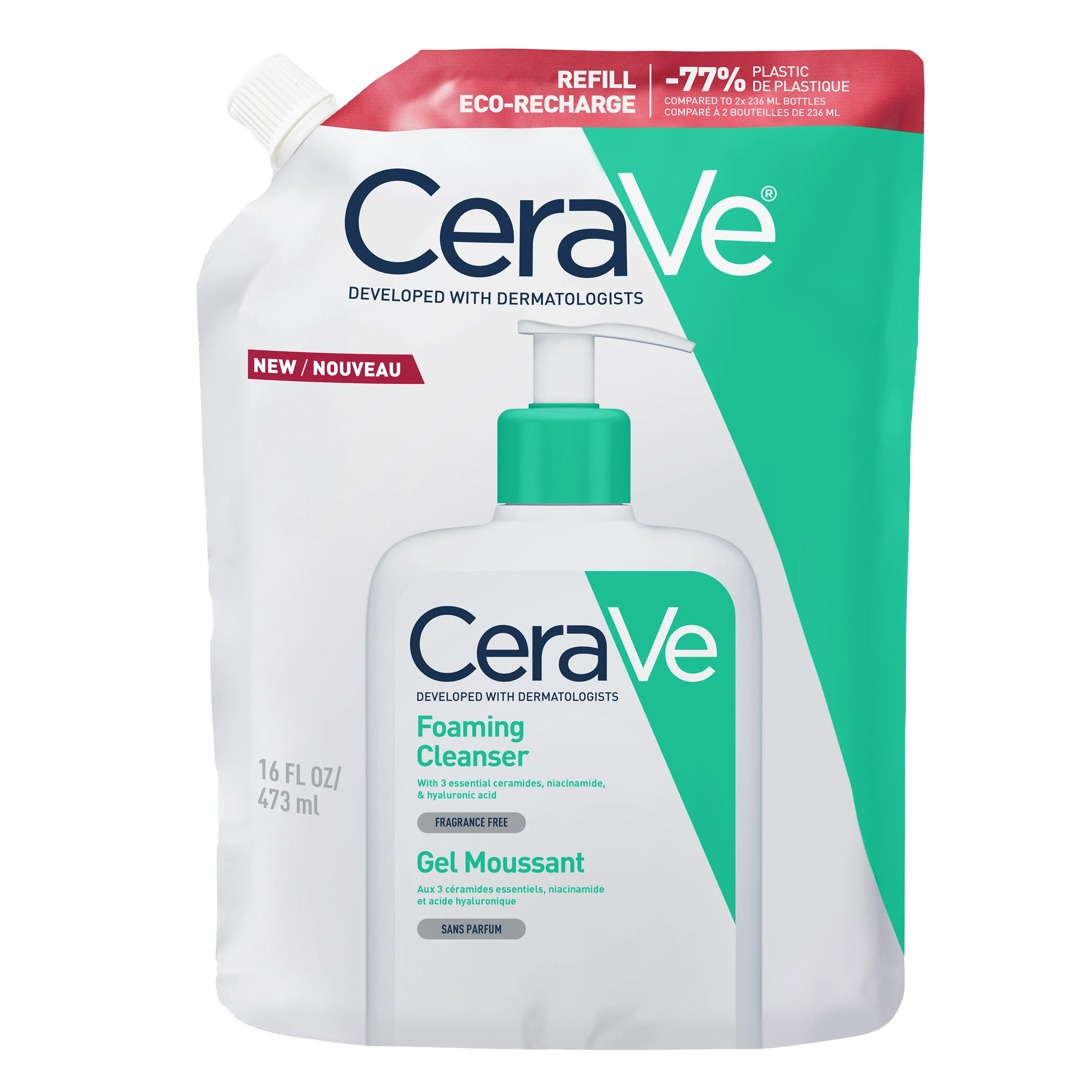 CeraVe Foaming Cleanser Refill 473 ml - Ansiktsrengöring