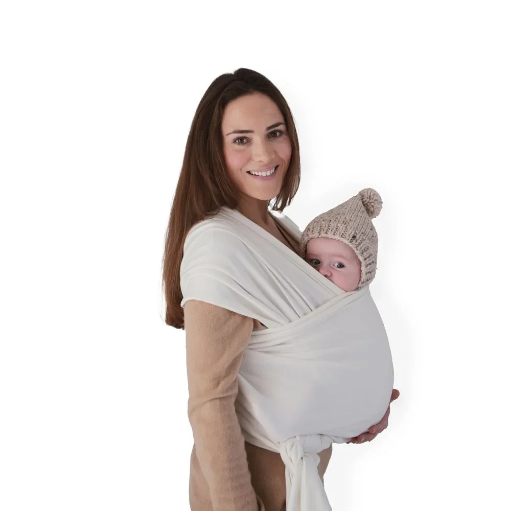 Mushie Baby Carrier Wrap Ivory - Bärsjalar för nyfödda