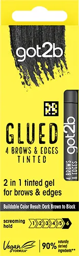 Schwarzkopf got2b Glued 4 Brows & Edges Pigmenterad Gel 2-i-1 Svart 16 ml - Ögonbrynsgel