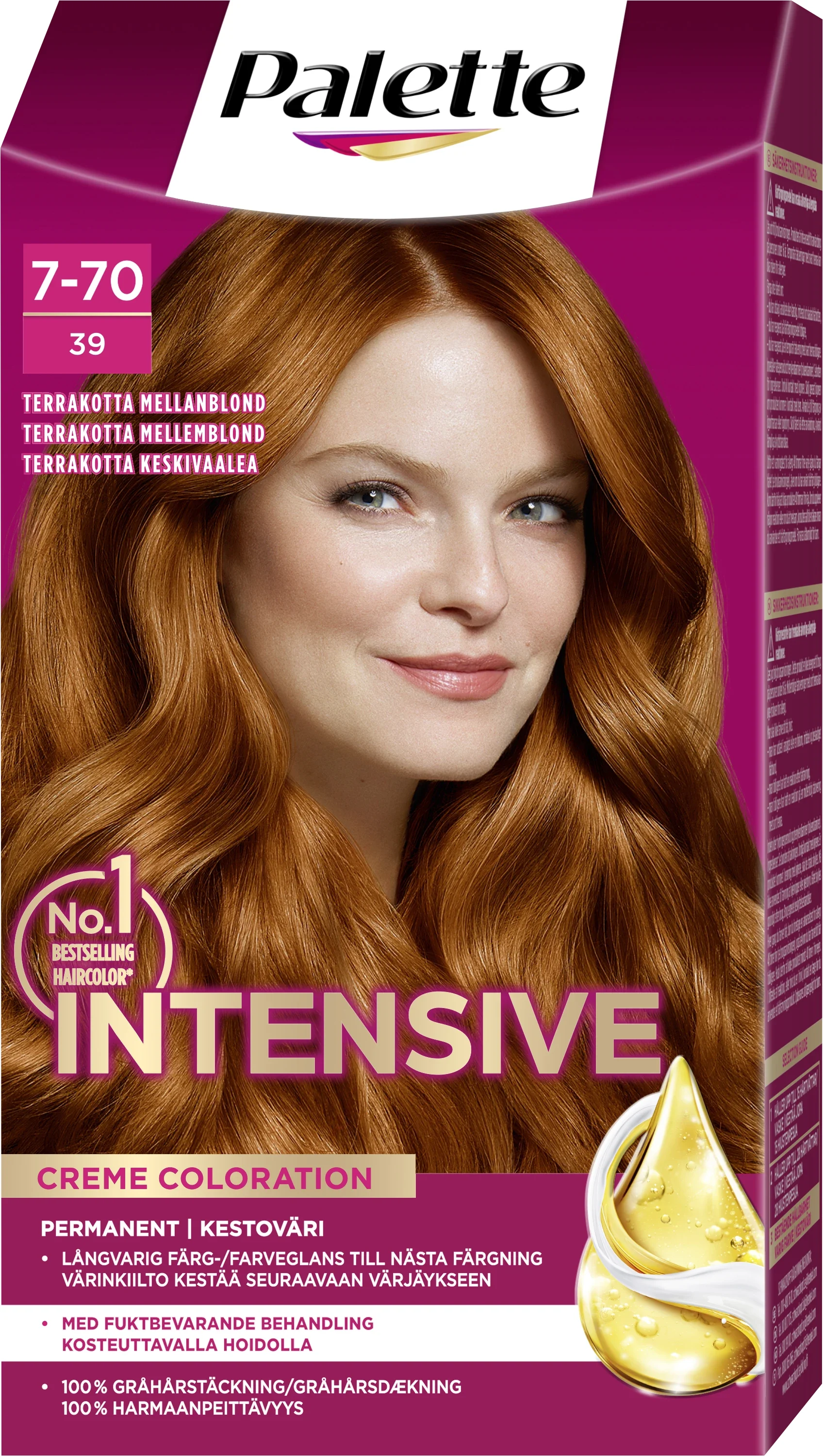 Palette Intensive Creme Coloration 7-70 Terrakotta Mellanblond - Hårfärg
