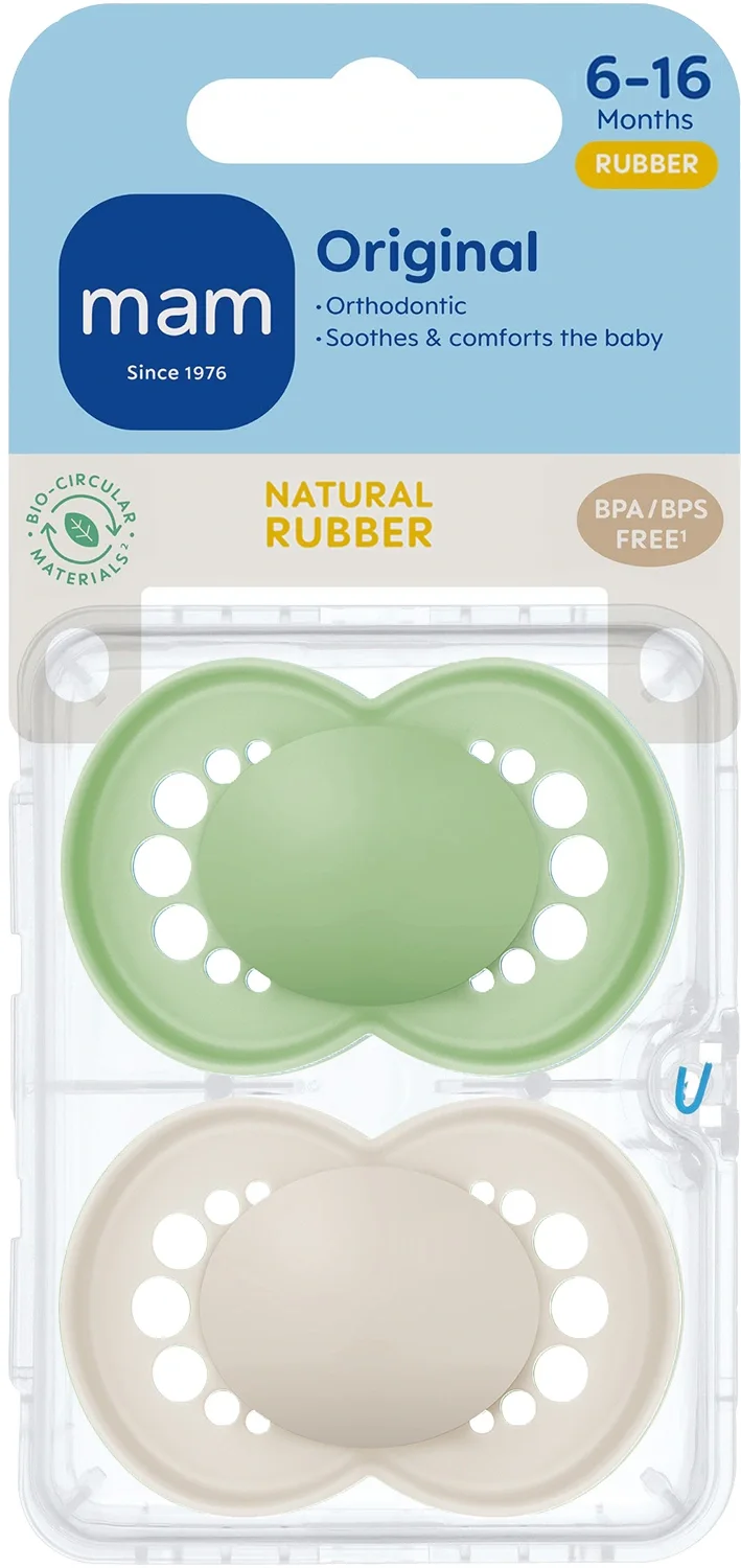 MAM Original Natural Rubber Neutral 6-16 mån - Nappar