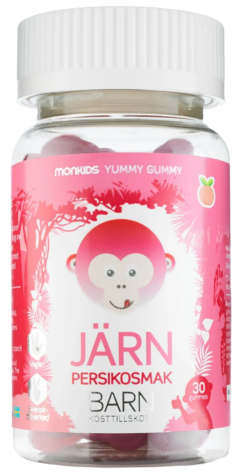 Monkids Järn Barn Persika 30 st - Järn
