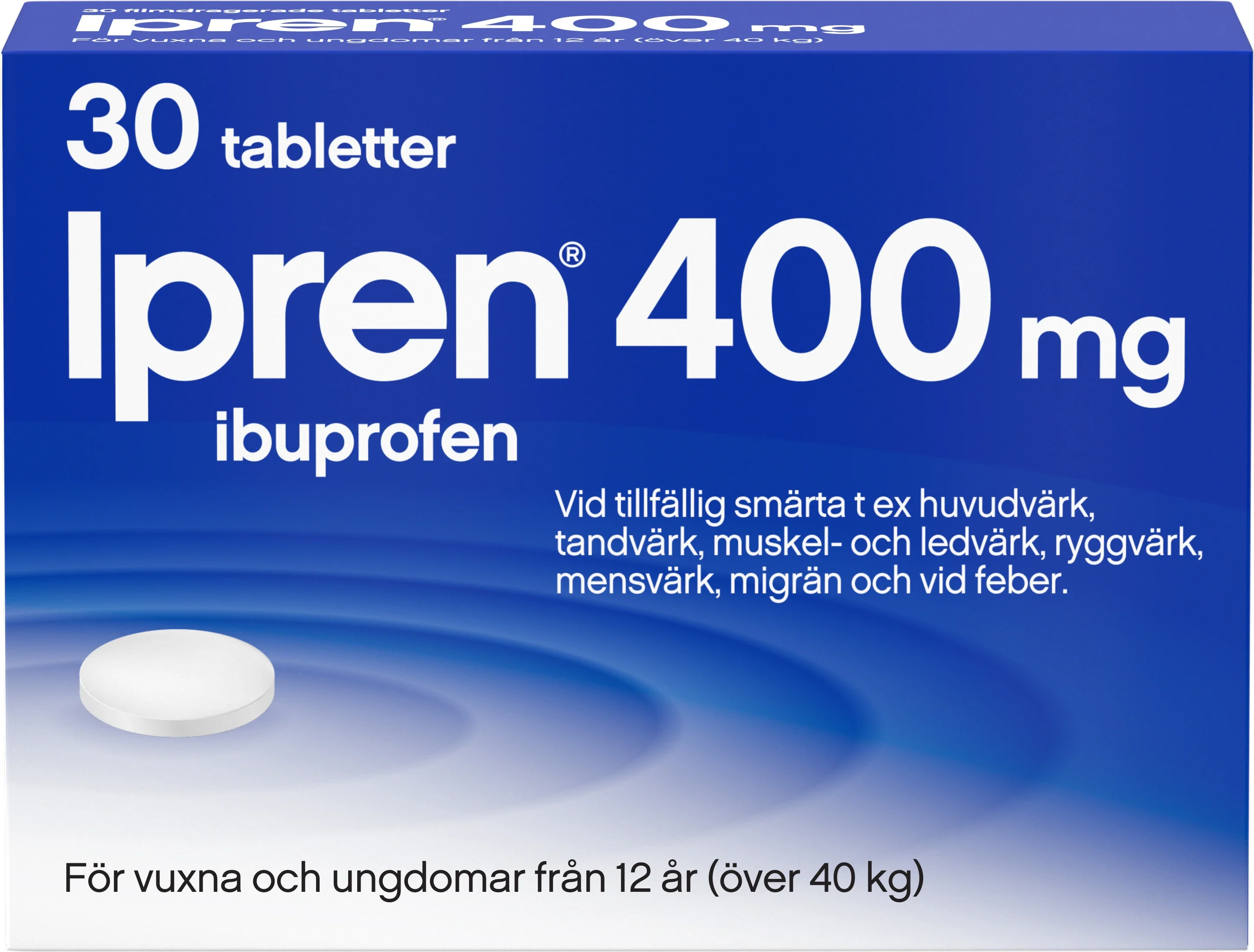 Ipren filmdragerad tablett 400 mg 30 st - Febernedsättande