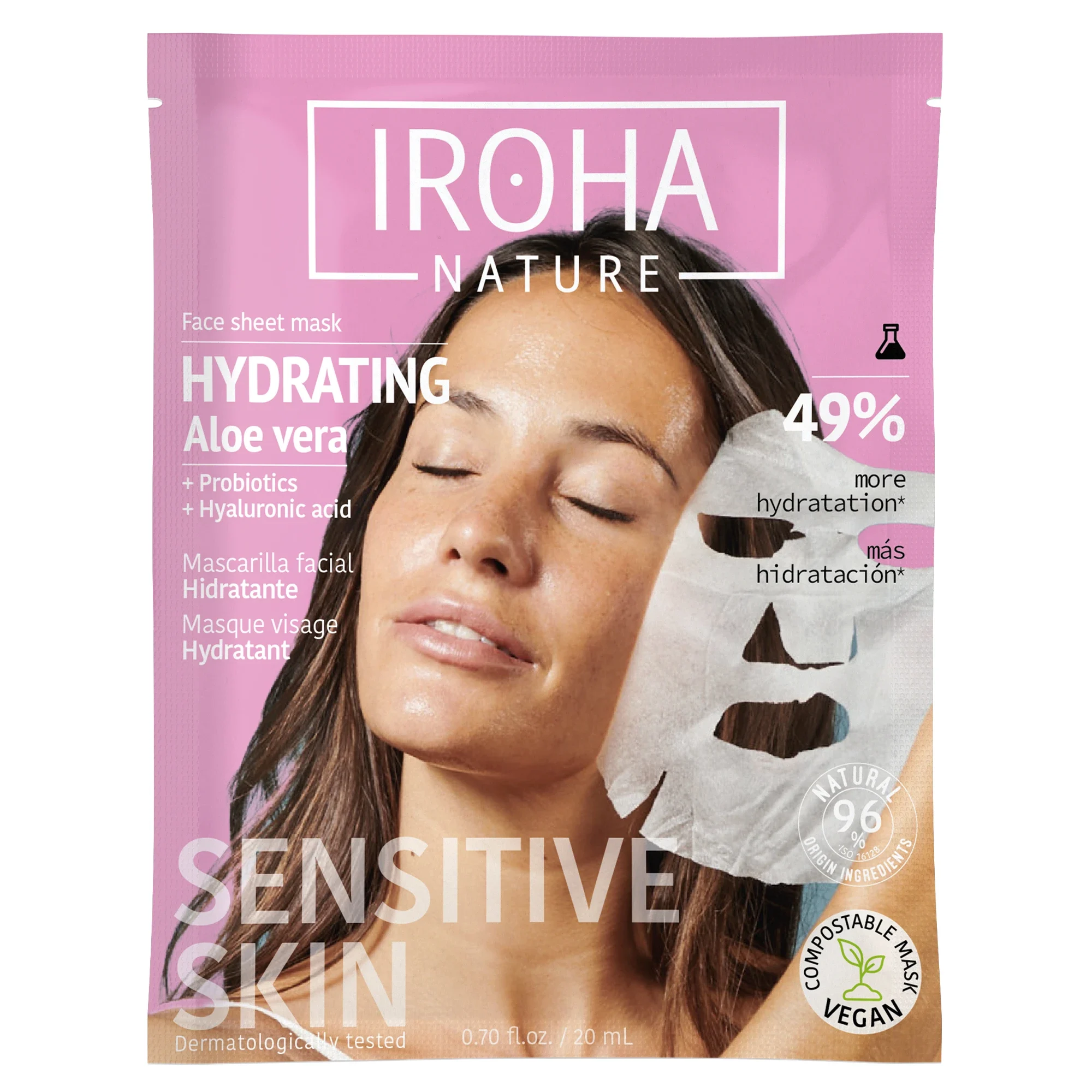 Iroha Nature Hydrating Aloe Vera Face Sheet Mask 20 ml - Sheet mask