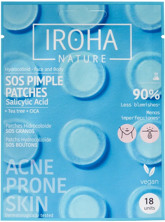 Iroha Nature SOS Salicylic Acid Pimple Patches 18 st - Punktbehandling
