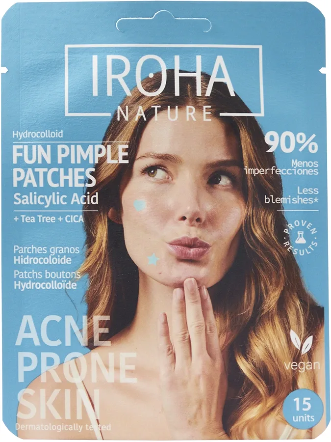 Iroha Nature Fun Salicylic Acid Pimple Patches 15 st - Punktbehandling