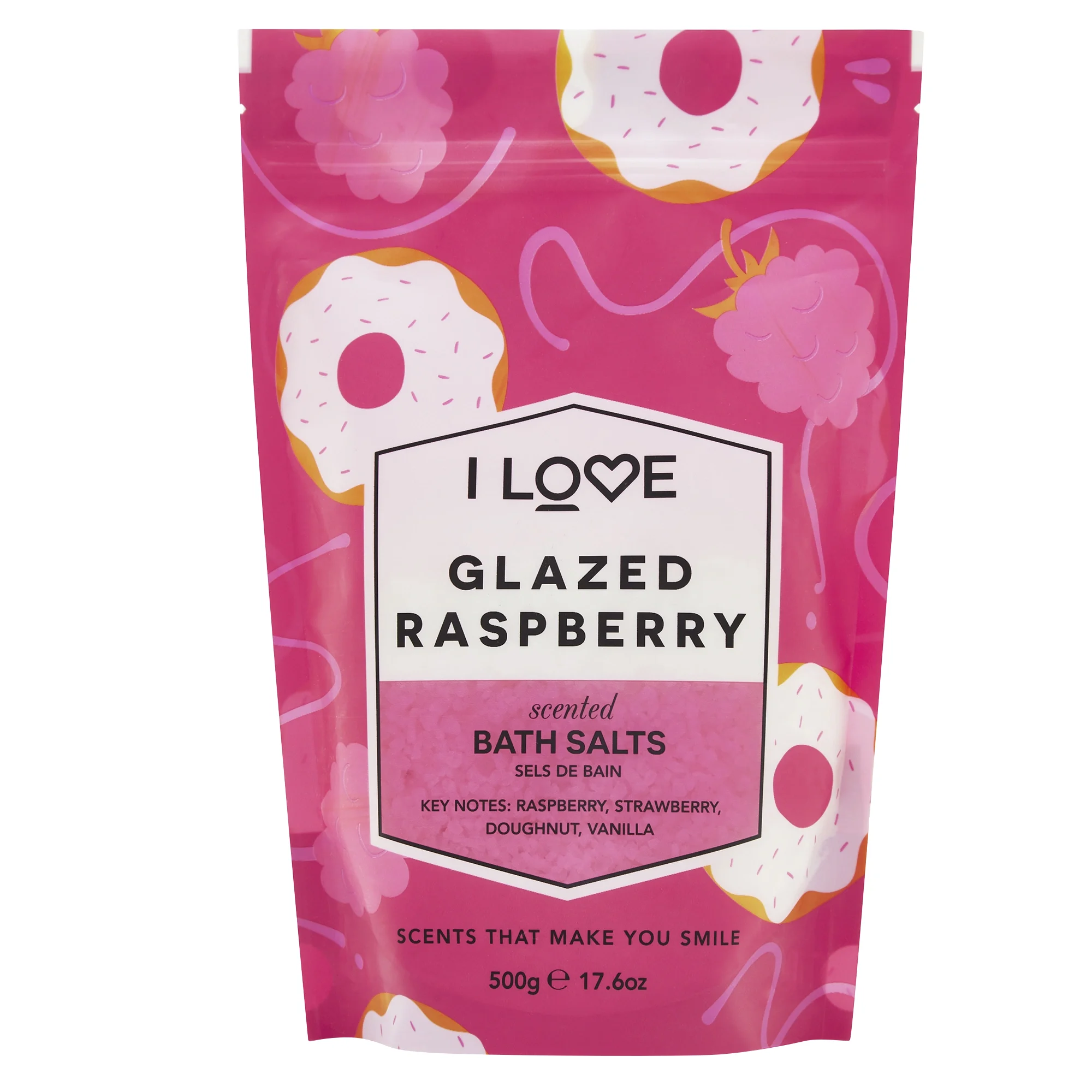 I LOVE Signature Bath Salts Glazed Raspberry 500 g - Badsalt