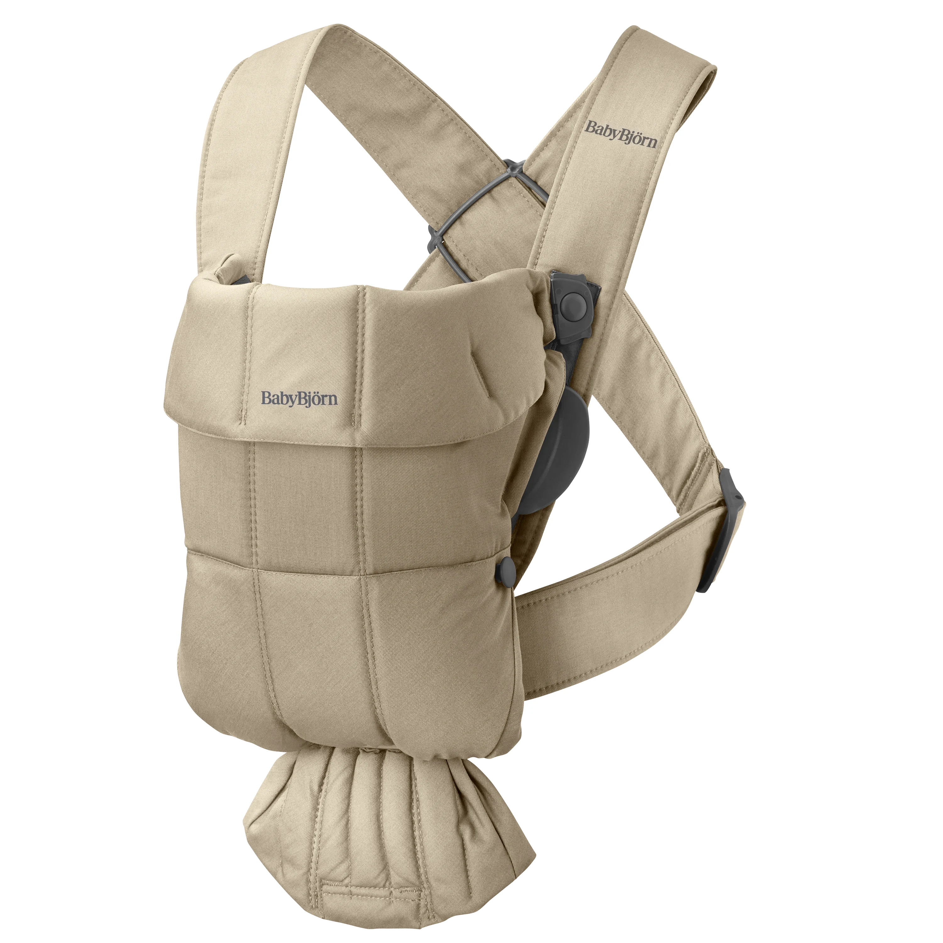 BabyBjörn Bärsele Mini Vävd Beige - Bärselar för nyfödda