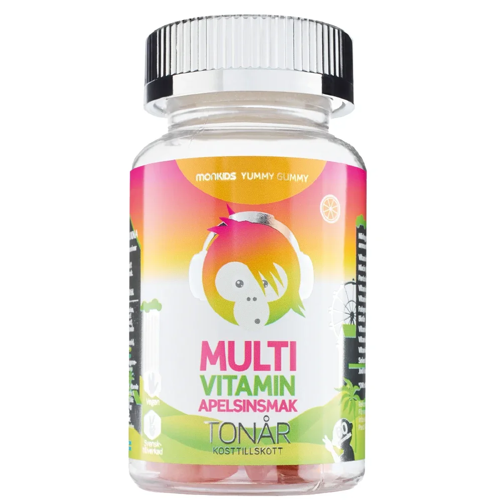 Monkids Multvitamin Tonår Apelsin 60 st - Multivitaminer för barn