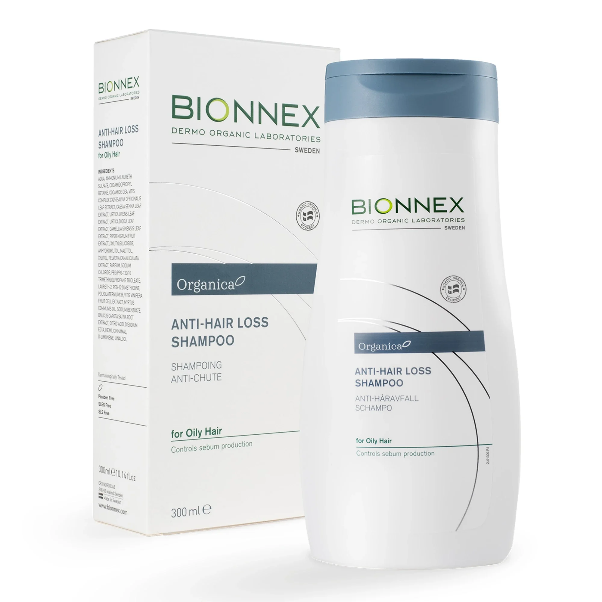 BIONNEX Organica Anti-Hair Loss Shampoo for Oily Hair 300ml - Schampo