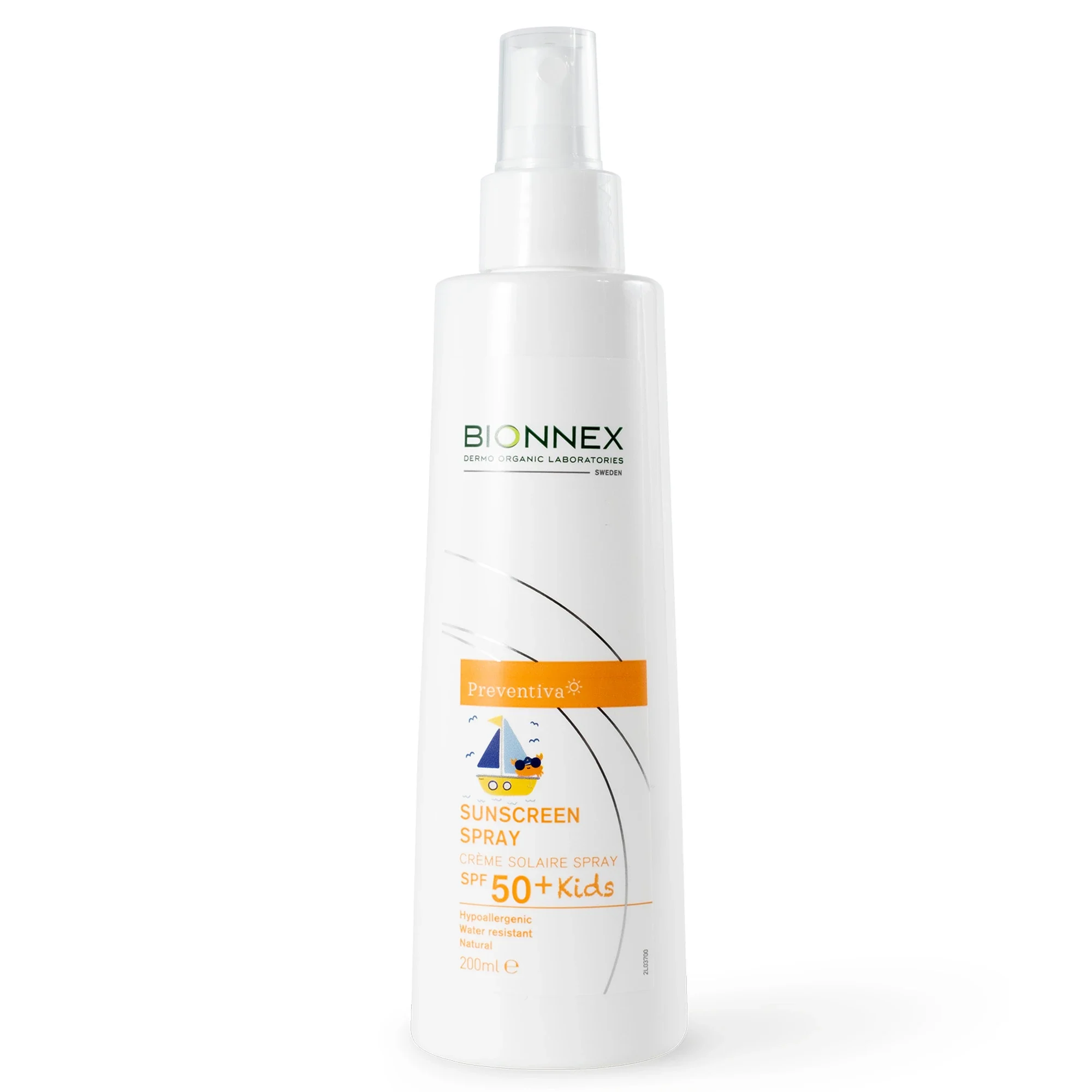 Bionnex Preventiva Sunscreen Spray Kids SPF 50+, 200 ml - Solkräm för barn