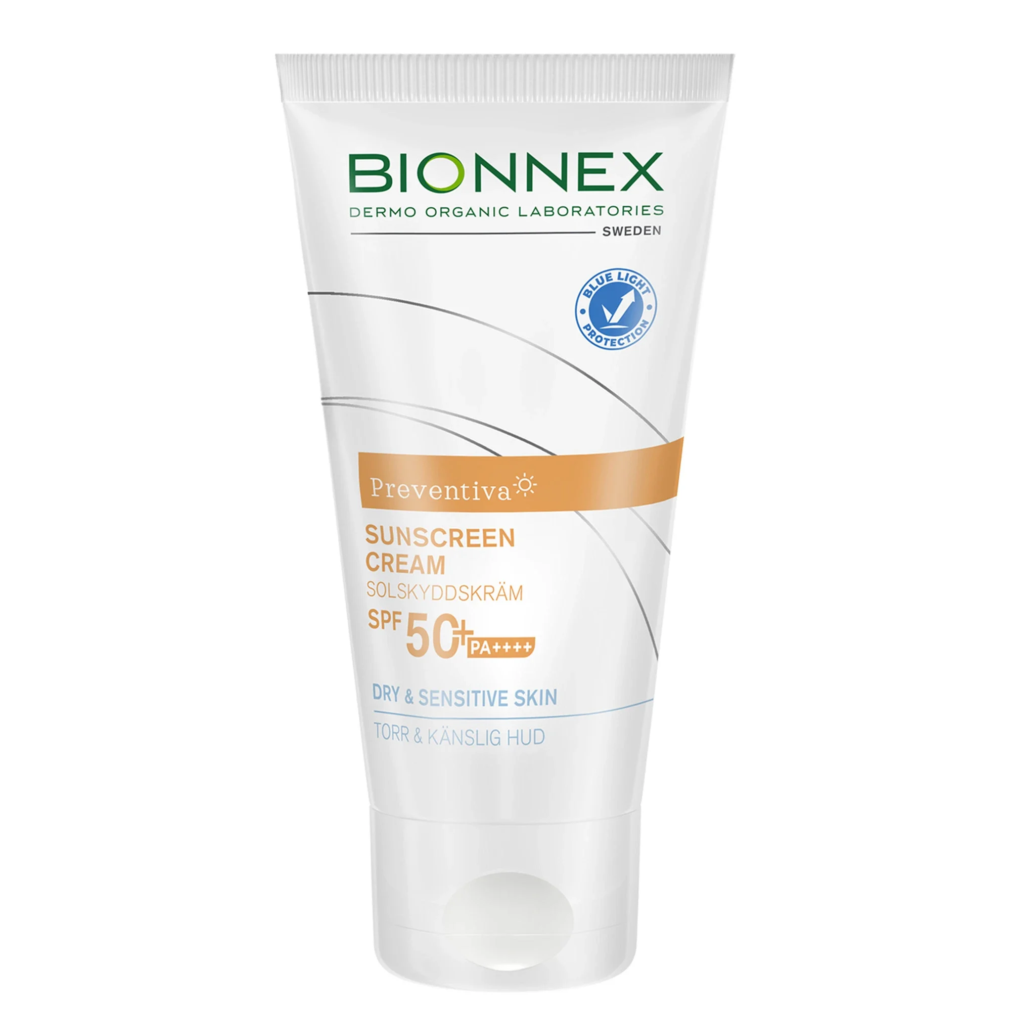 Bionnex Preventiva Sunscreen 50+ Dry & Sensitive 50ml - Solkräm SPF 50