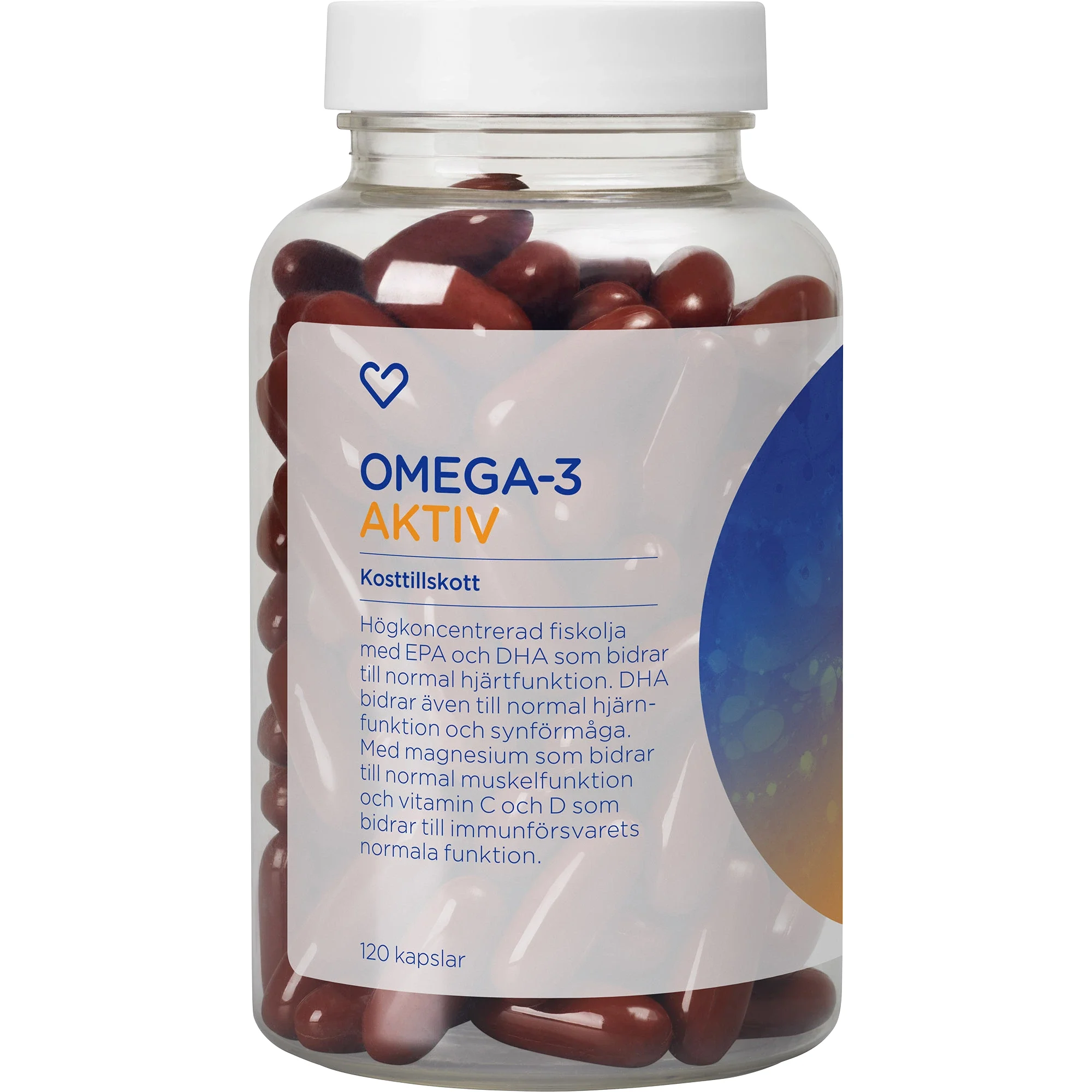 Hjärtats Omega-3 Aktiv Kapsel 120st - Omega 3