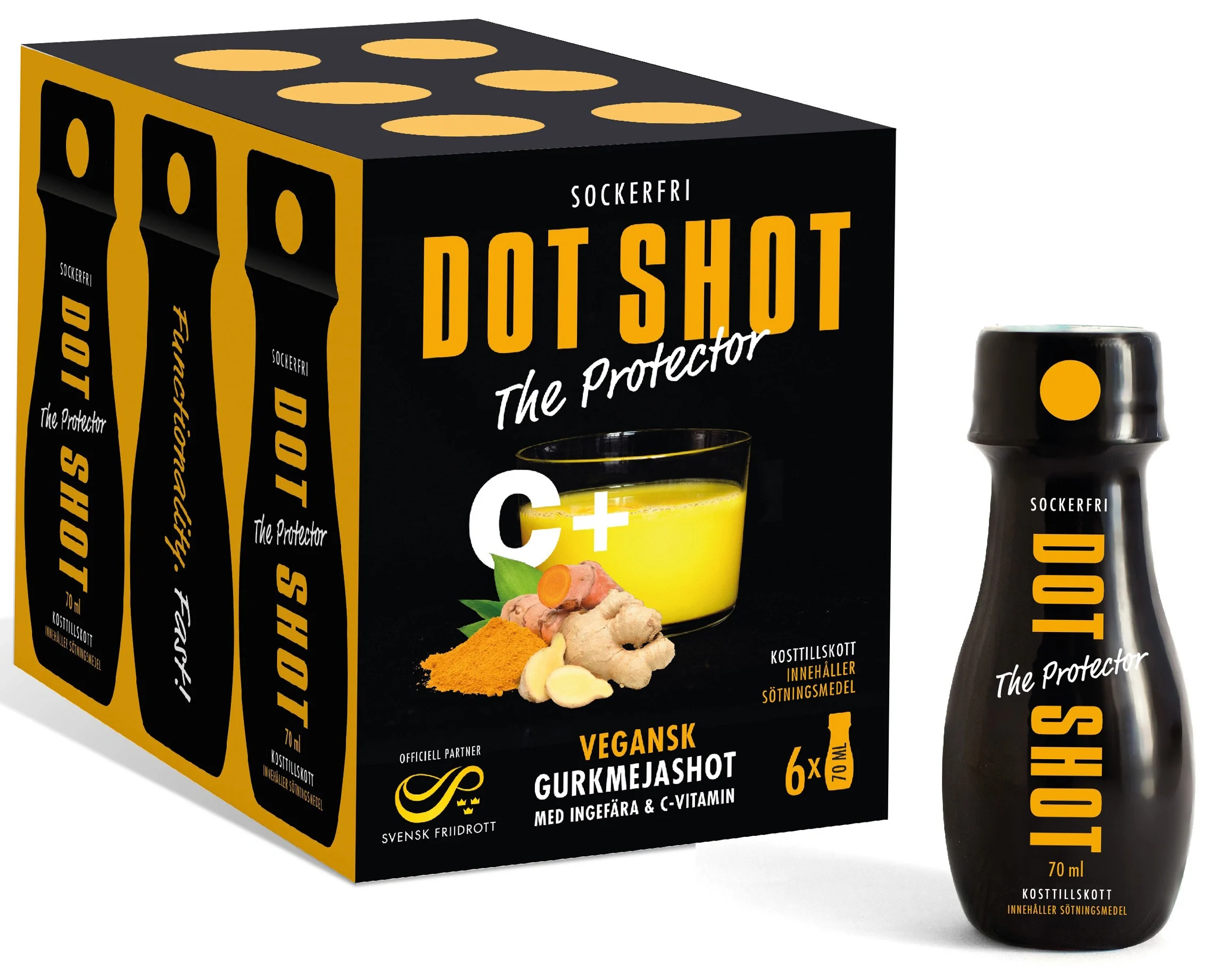 Dot Shot The Protector kosttillskott 6 x 70 ml - Gurkmeja