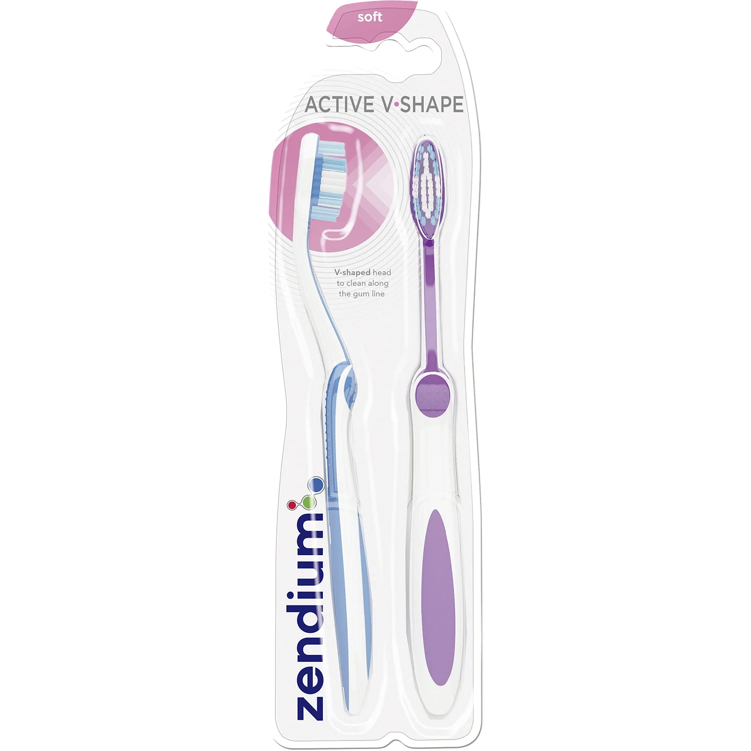 Zendium V-shape Soft Tandborste 2 st - Tandborstar