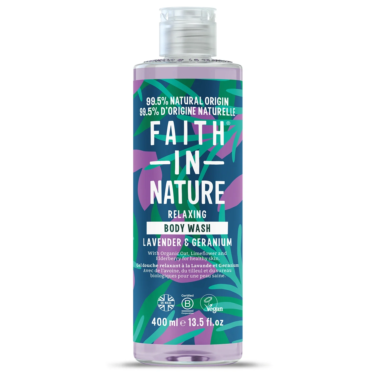 Faith in Nature Body Wash Lavender & Geranium 400 ml - Duschkräm & duschtvål
