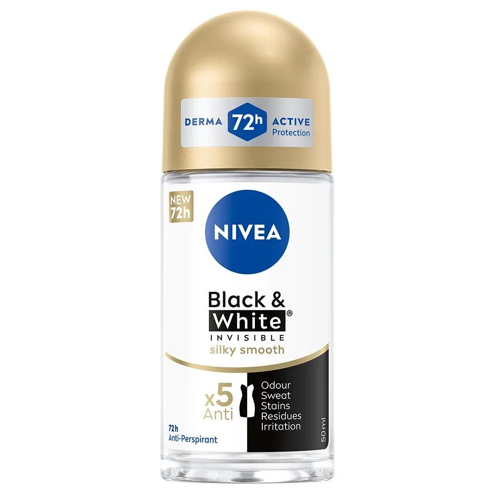 Nivea Black & White Silky Smooth Roll On 50 ml - Deodorant & antiperspirant