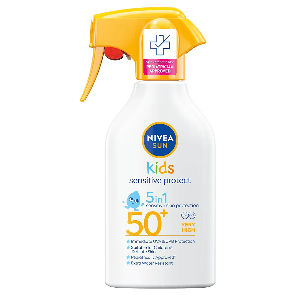 Nivea Sun Kids Sensitive Protect & Play Sun Trigger Spray SPF 50+, 270 ml - Solkräm för barn