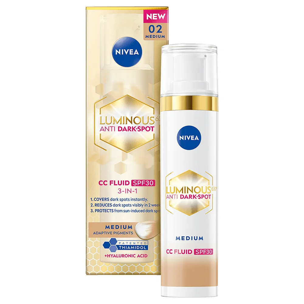 Nivea Luminous 630 Anti Dark-Spot CC Fluid 3-in-1 40 ml 02 Medium - CC-cream
