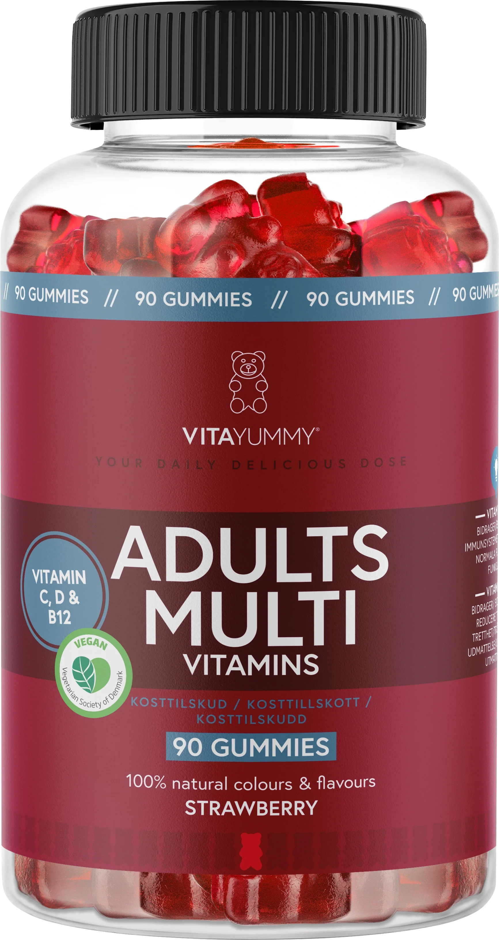 VitaYummy Adults Multivitamin Strawberry 90 st - Multivitamin