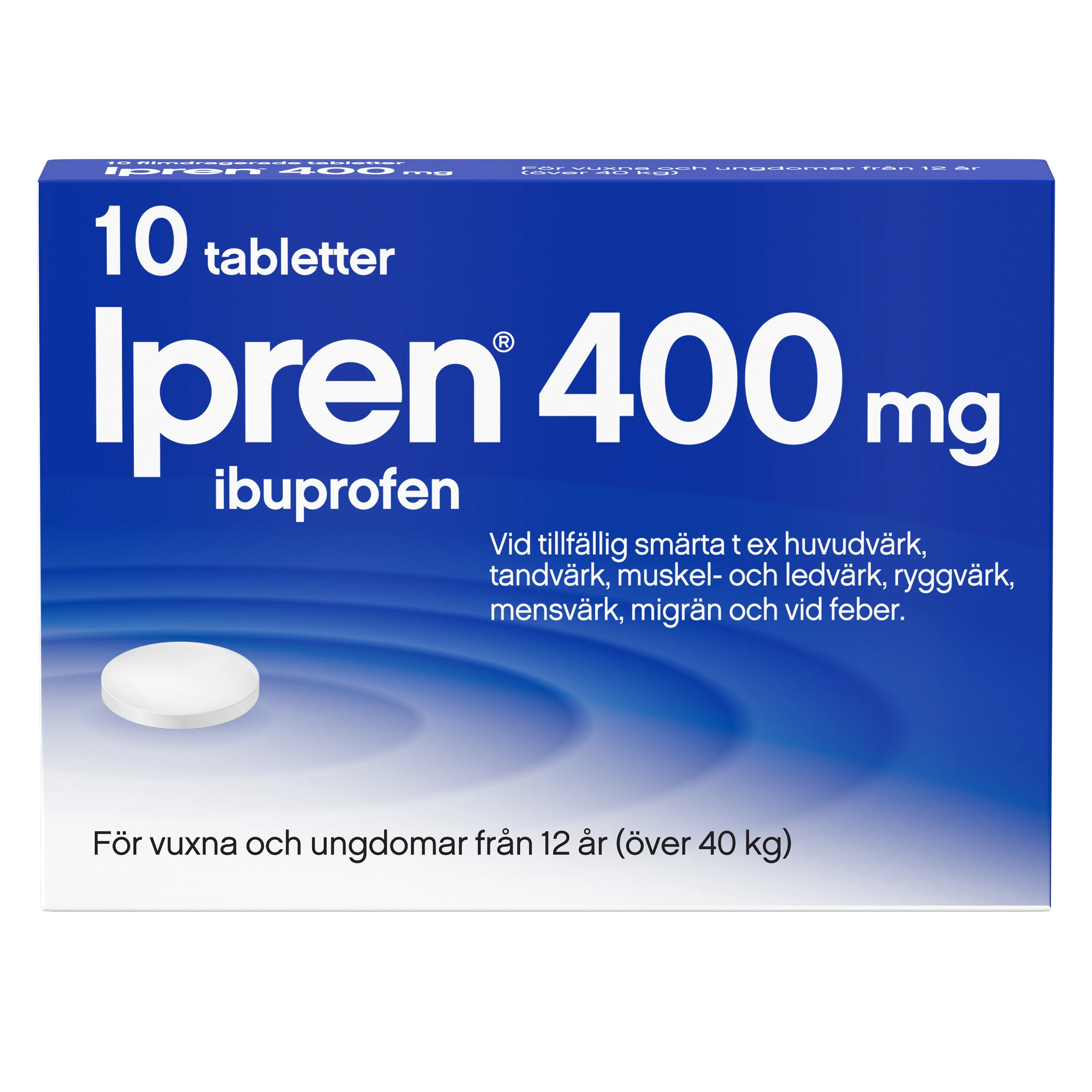 Ipren filmdragerad tablett 400 mg 10 st - Febernedsättande