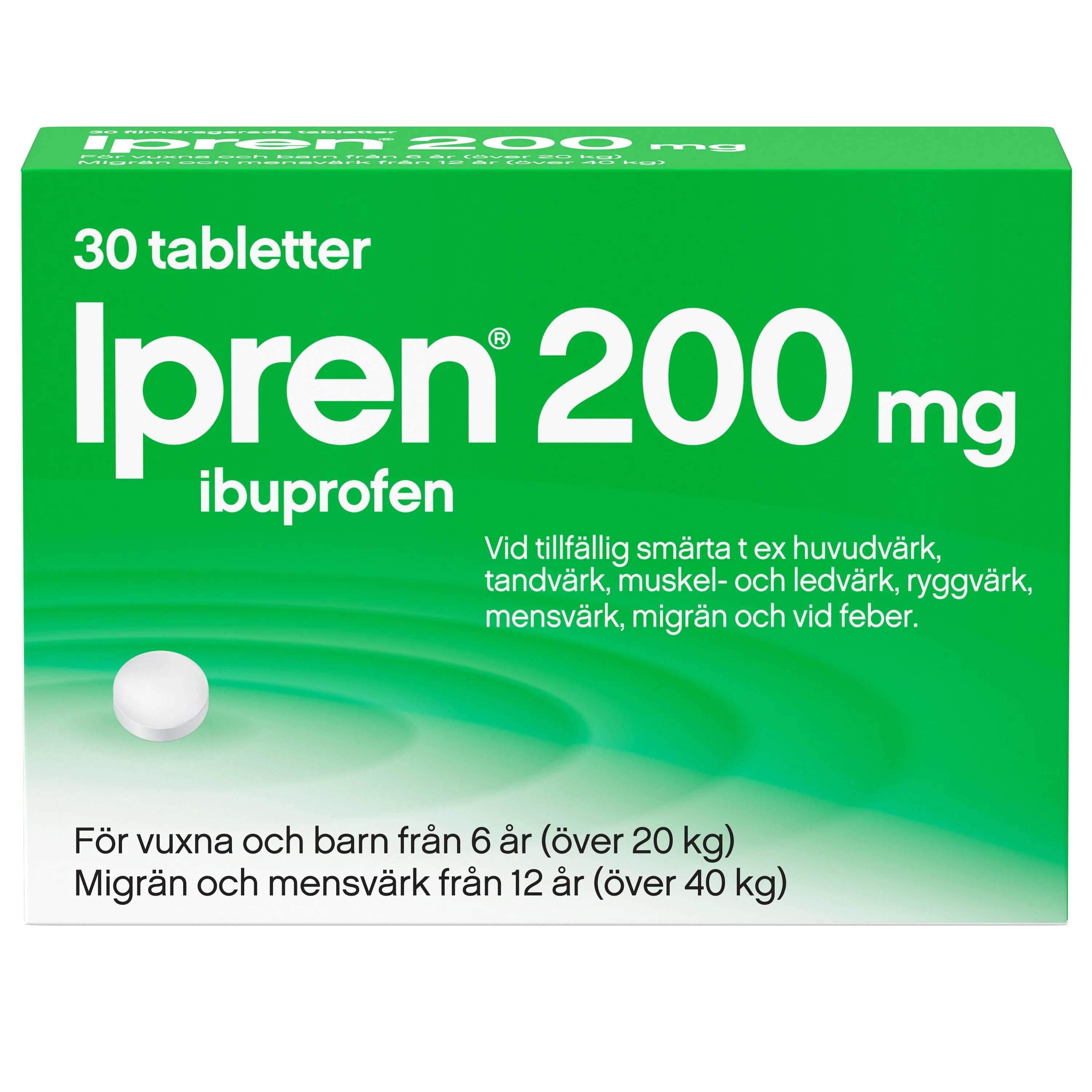 Ipren filmdragerad tablett 200 mg 30 st - Febernedsättande