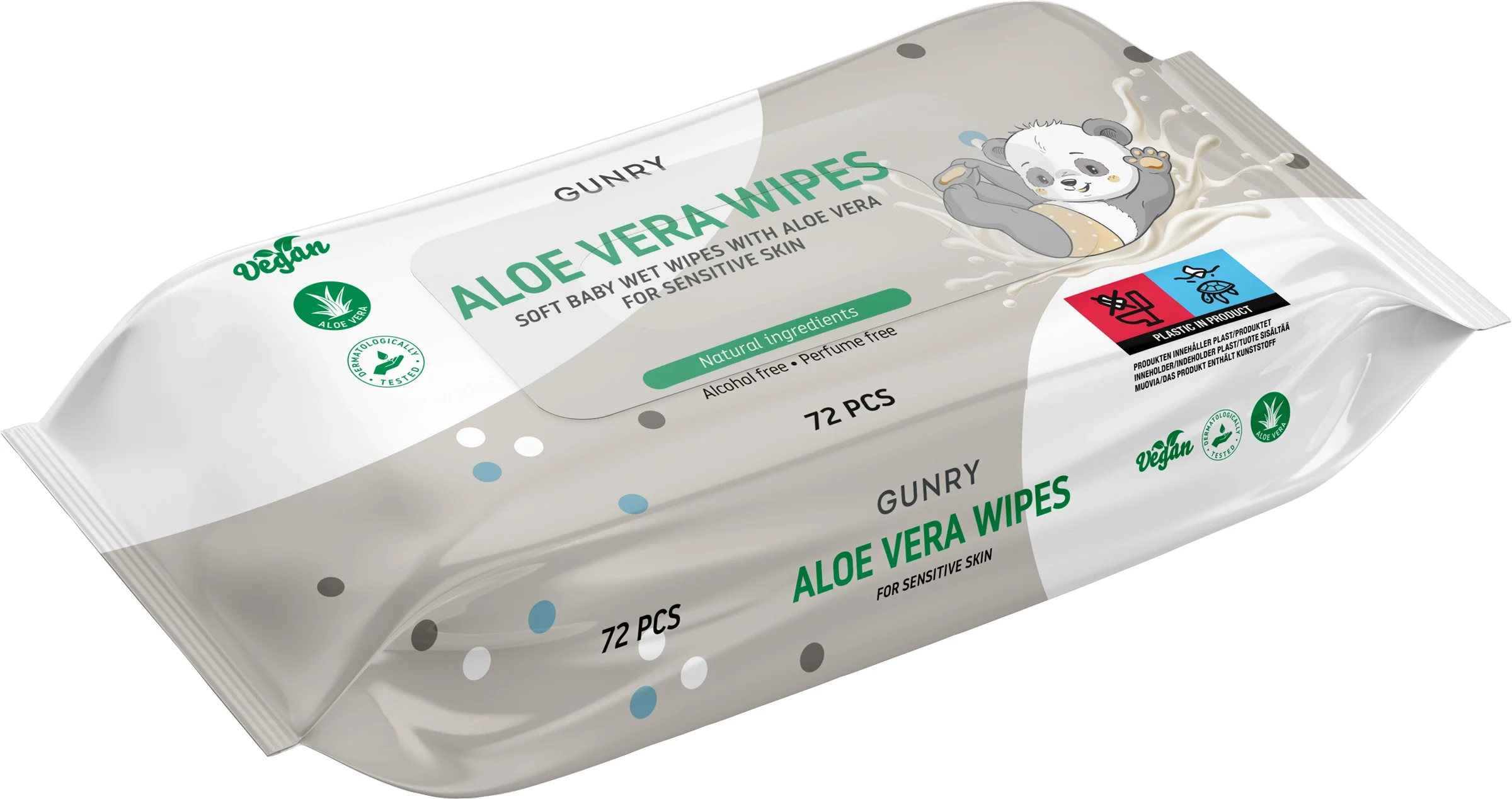Gunry Baby Aloe Vera Wipes 72 st - Våtservetter