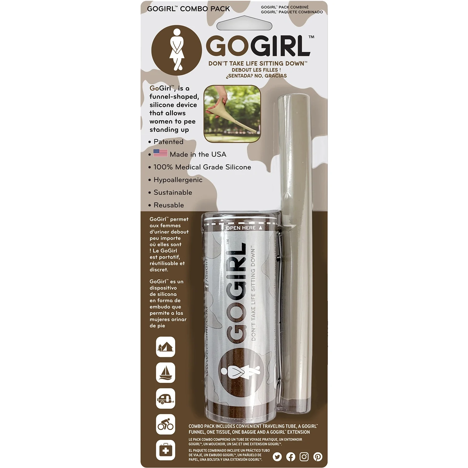 Go Girl Khaki Combo Kisstratt med förlängning - Friluftsliv & outdoor