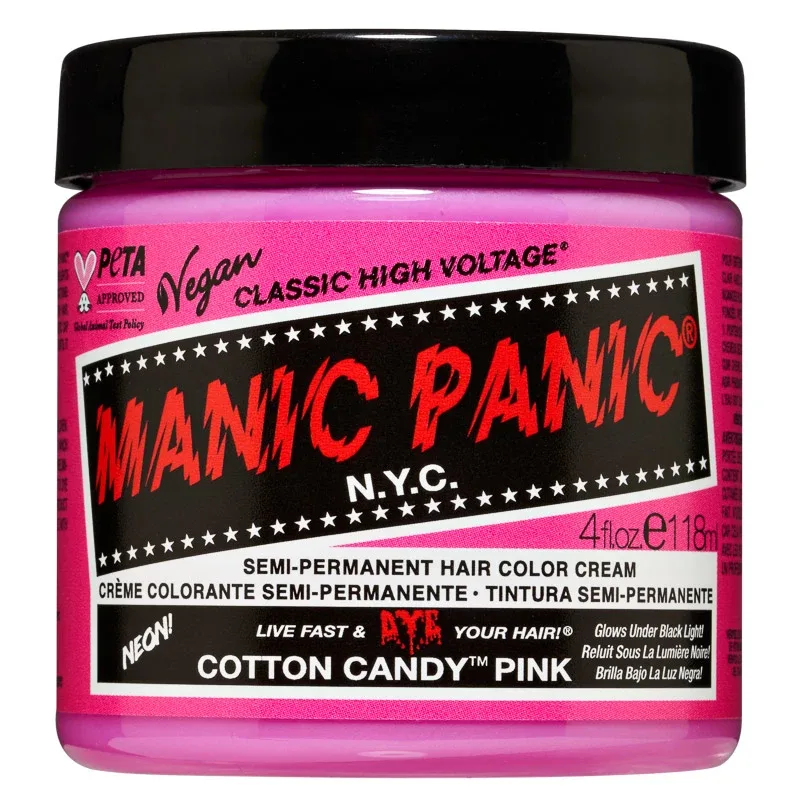 Manic Panic Classic High Voltage Semi-Permanent Hair Color Cream 118 ml Cotton Candy Pink - Hårfärg