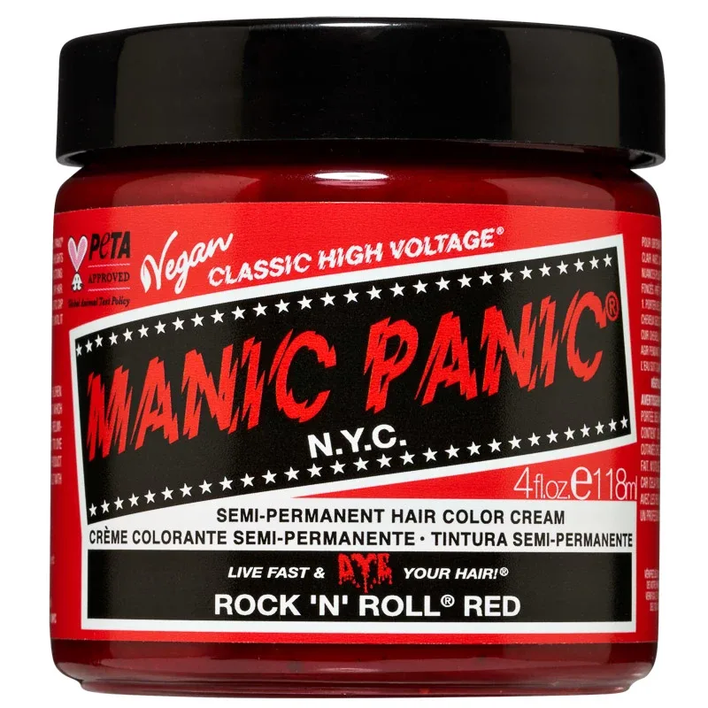 Manic Panic Classic High Voltage Semi-Permanent Hair Color Cream 118 ml Rock 'N' Roll Red - Hårfärg
