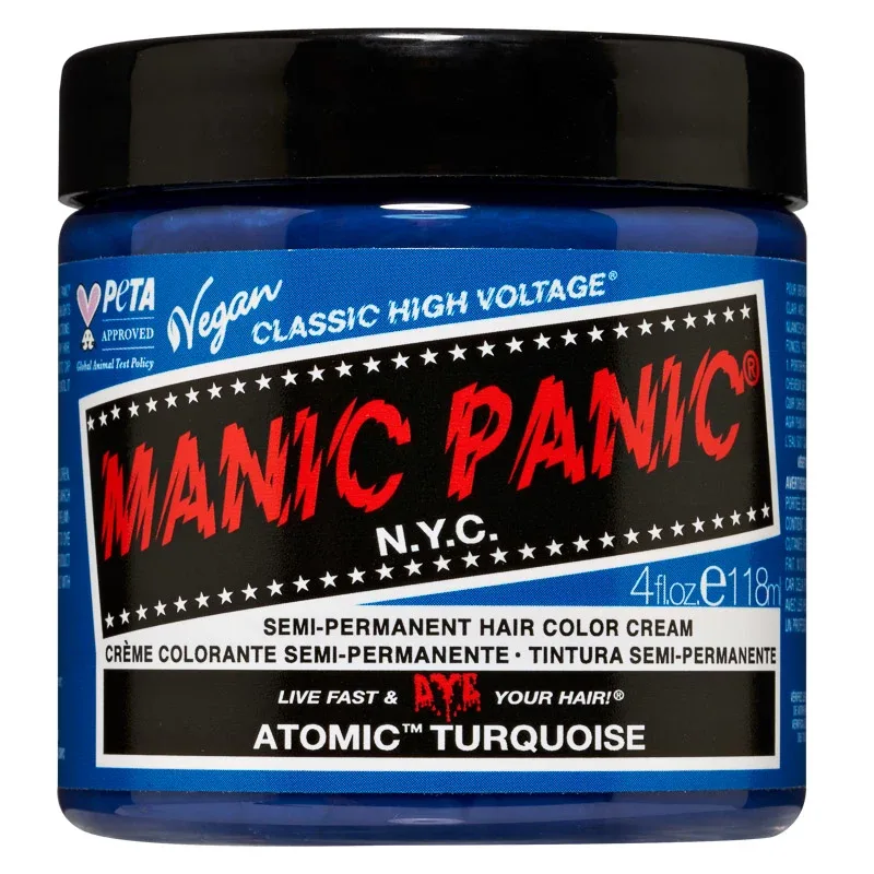 Manic Panic Classic High Voltage Semi-Permanent Hair Color Cream 118 ml Atomic Turquoise - Hårfärg