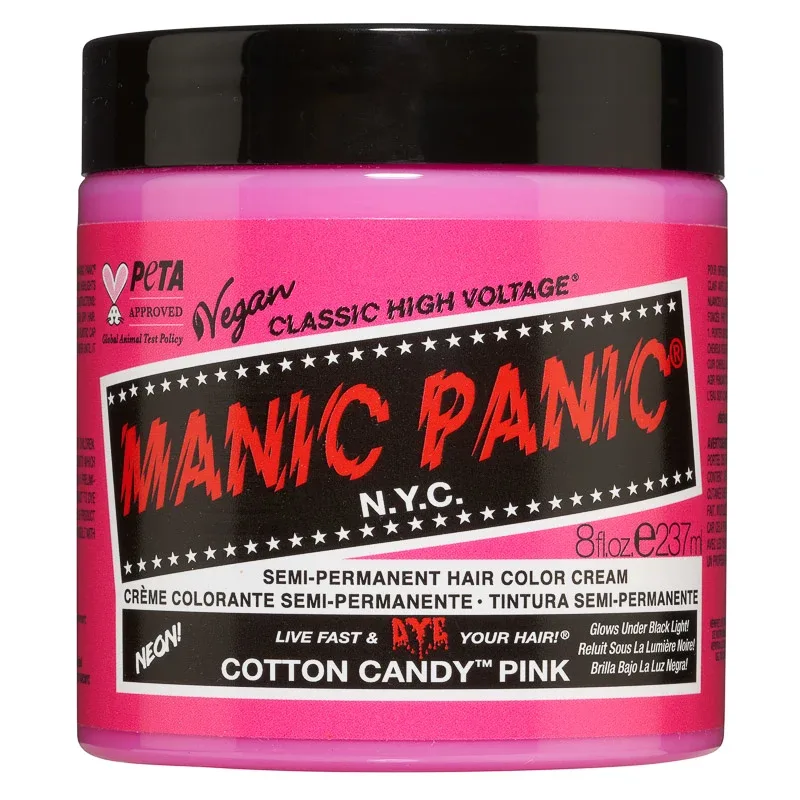 Manic Panic Classic High Voltage Semi-Permanent Hair Color Cream 237 ml Cotton Candy Pink - Hårfärg