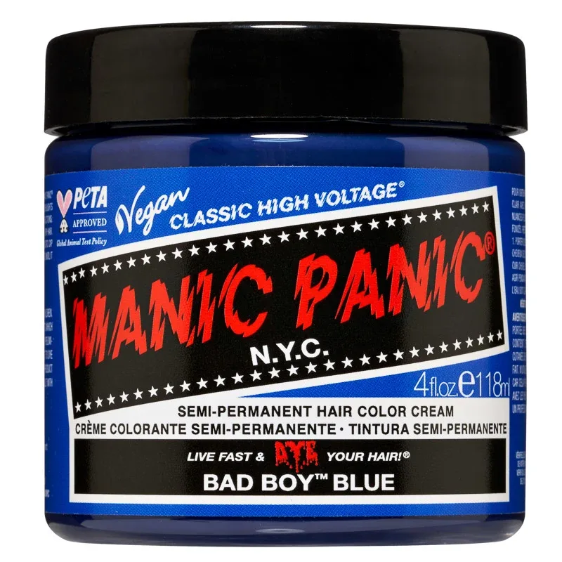 Manic Panic Classic High Voltage Semi-Permanent Hair Color Cream 118 ml Bad Boy Blue - Hårfärg