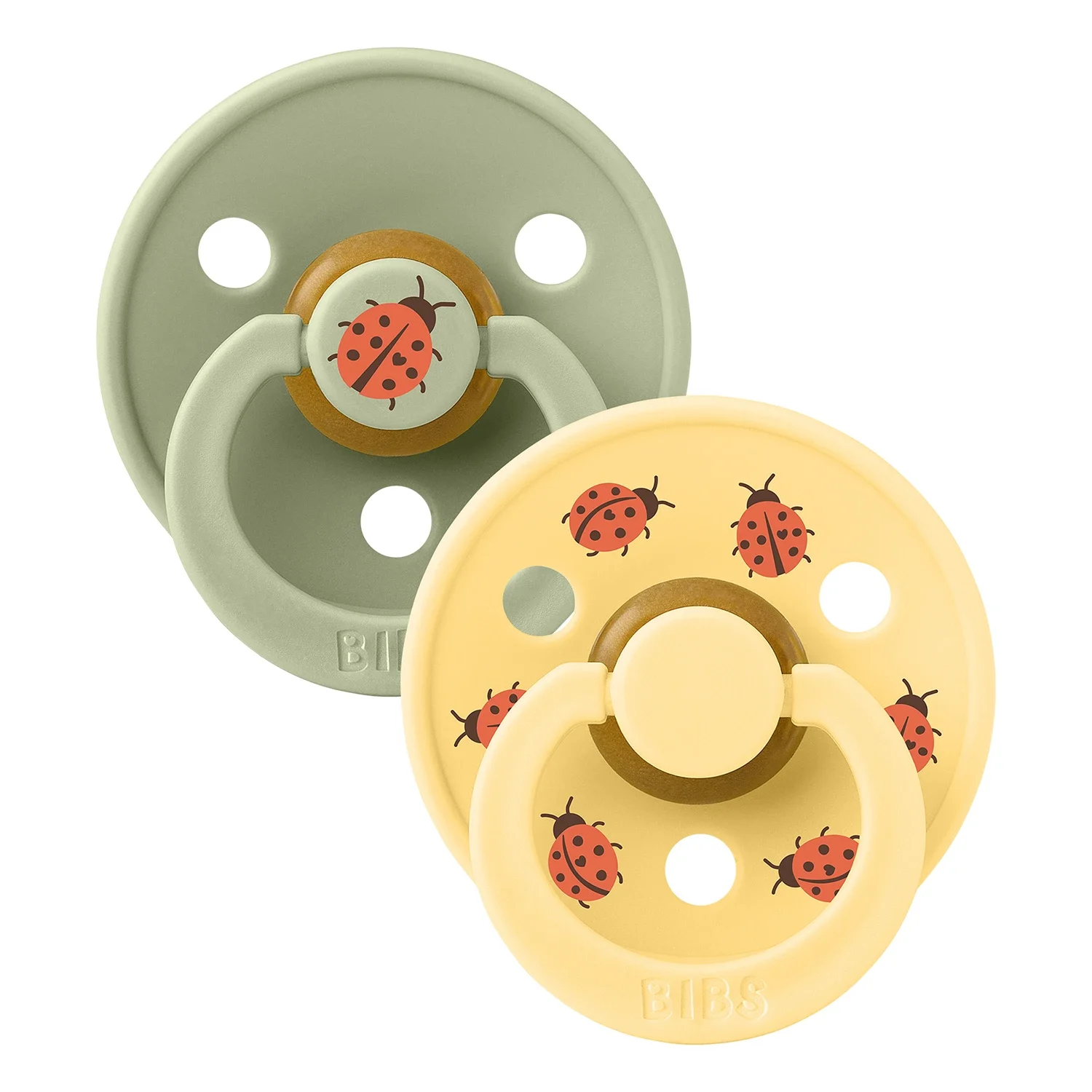 BIBS Napp Studio Colour Ladybug Latex Sage Mix 2-pack Size 2 - Nappar